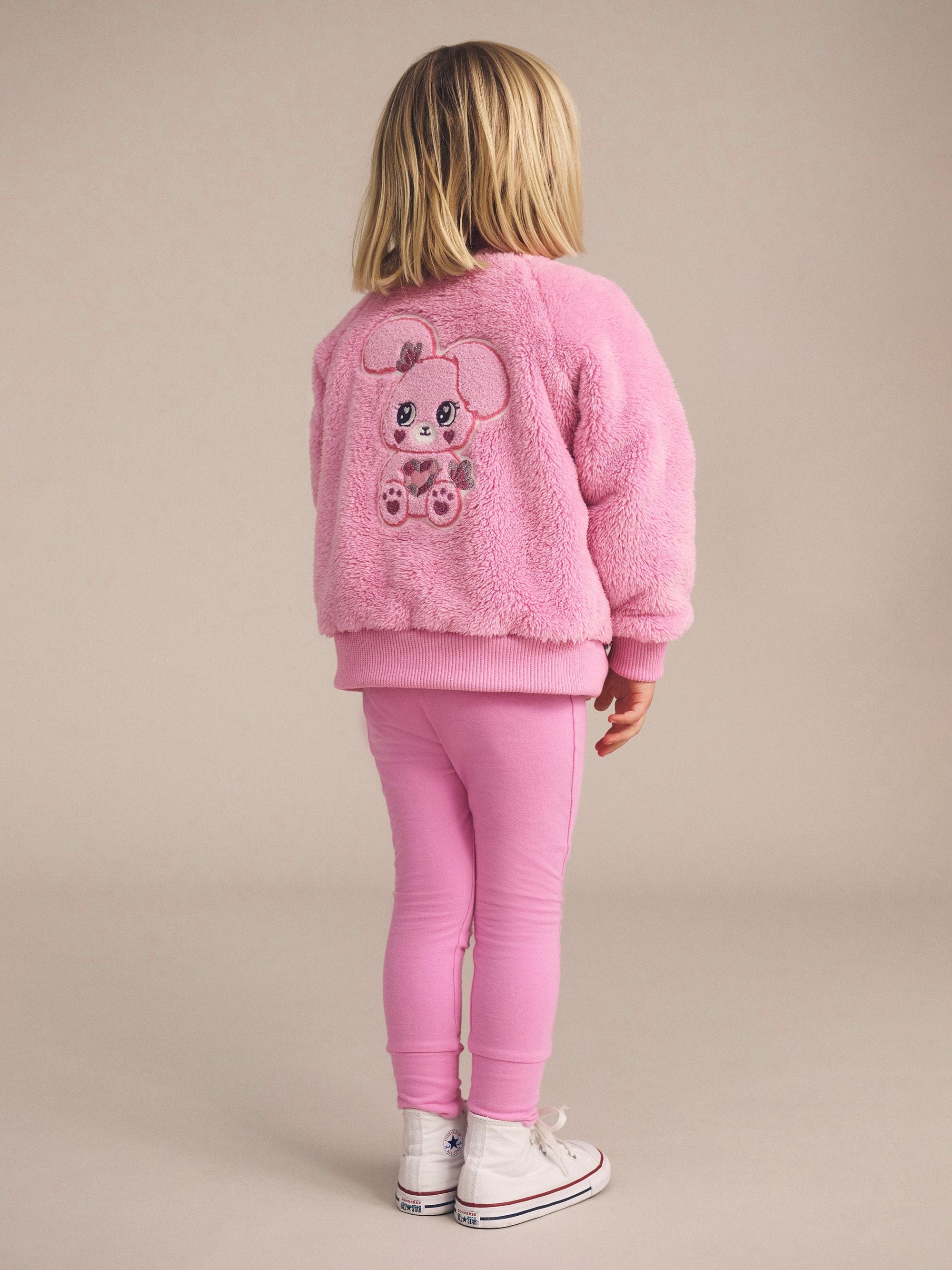 Huxbaby Girls Jacket Gem Bunny Furry Jacket