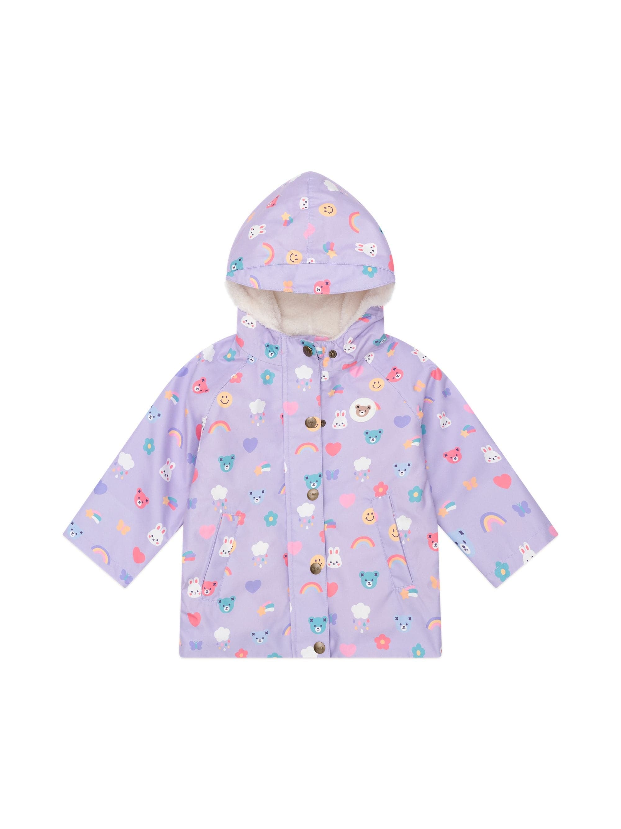 Huxbaby Girls Jacket Hux Emoji Raincoat