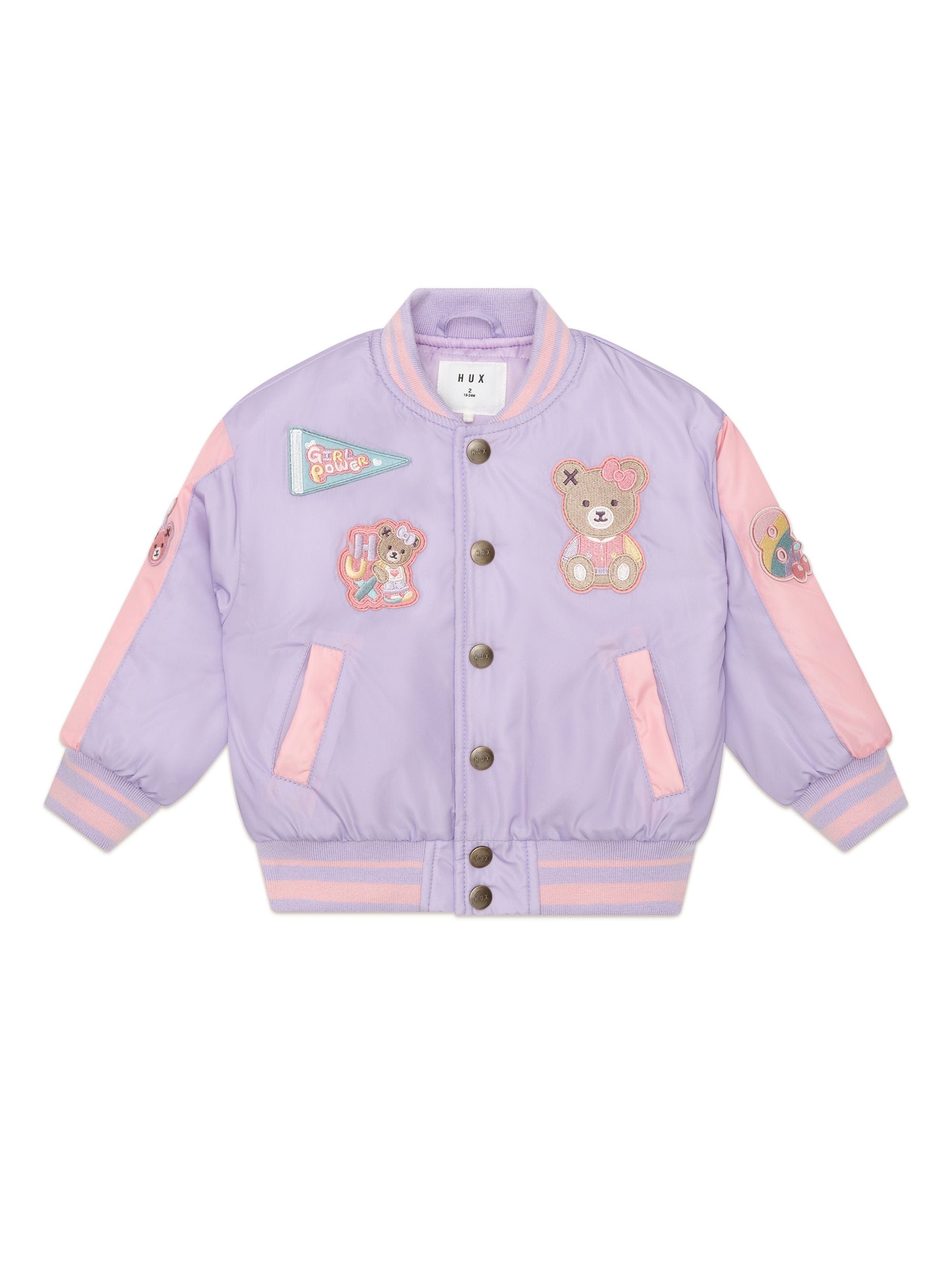 Huxbaby Girls Jacket Orchid Hux Varsity Jacket