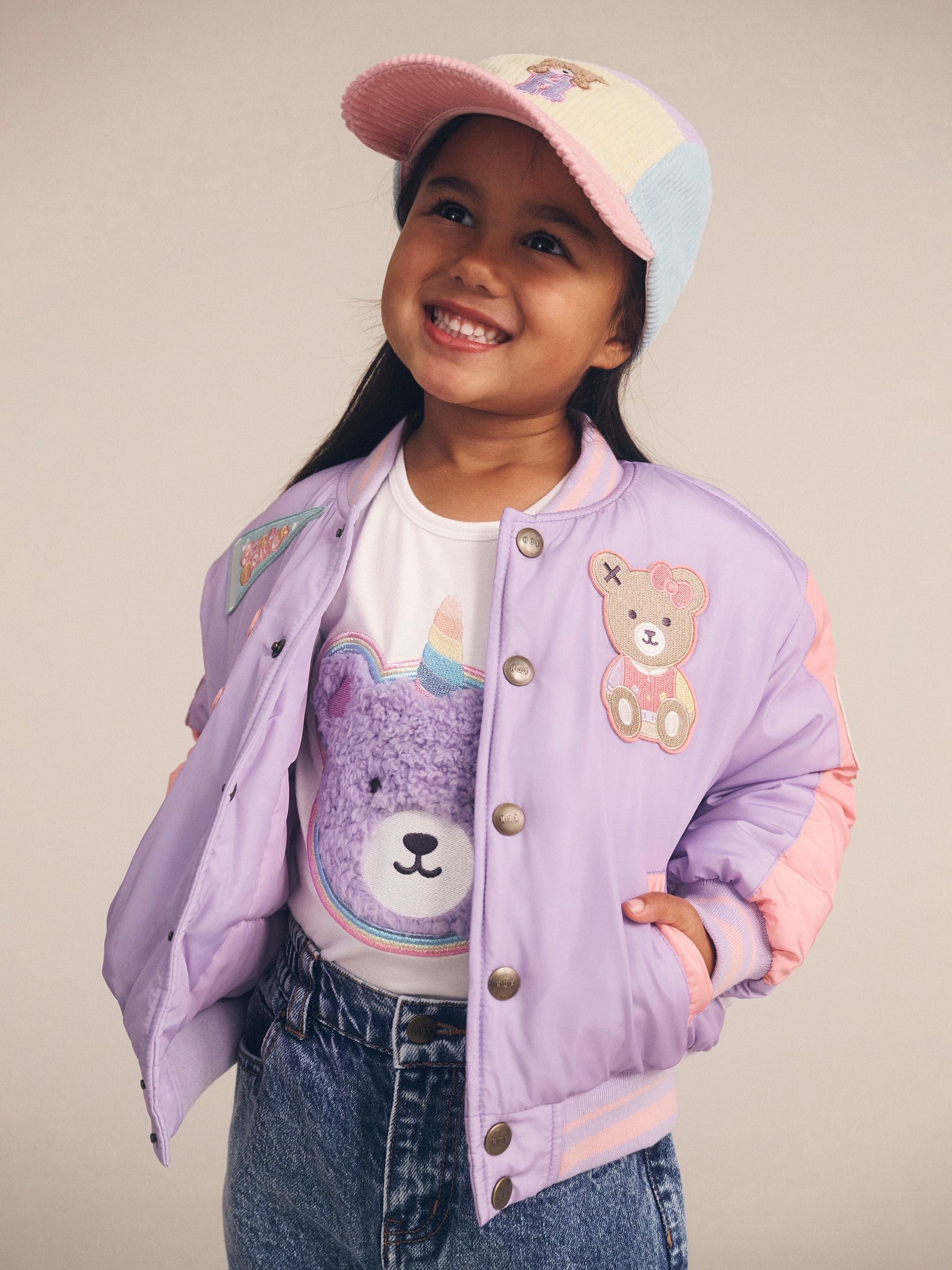 Huxbaby Girls Jacket Orchid Hux Varsity Jacket