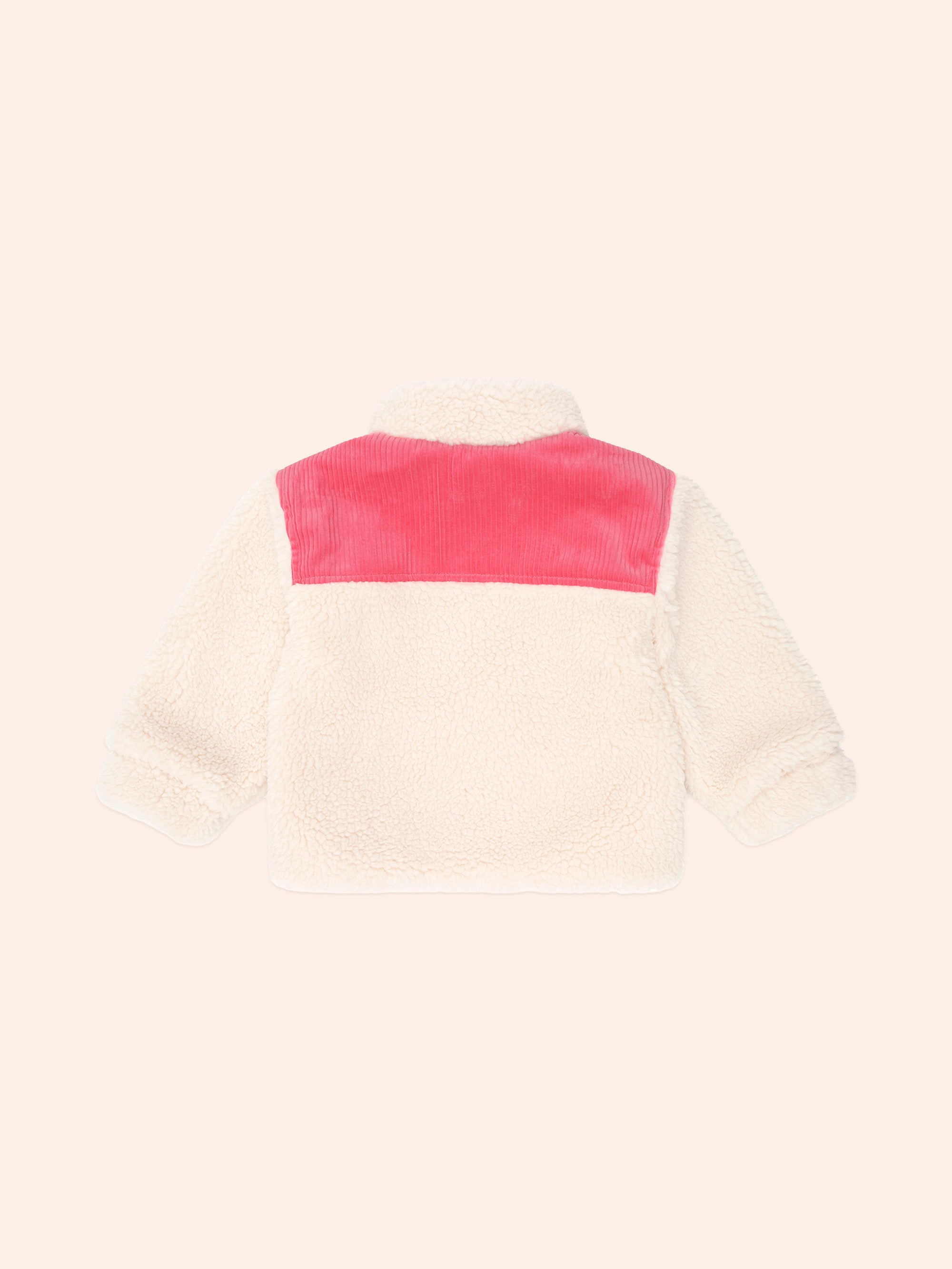 Huxbaby Girls Jacket Sherpa Cord Patches Jacket