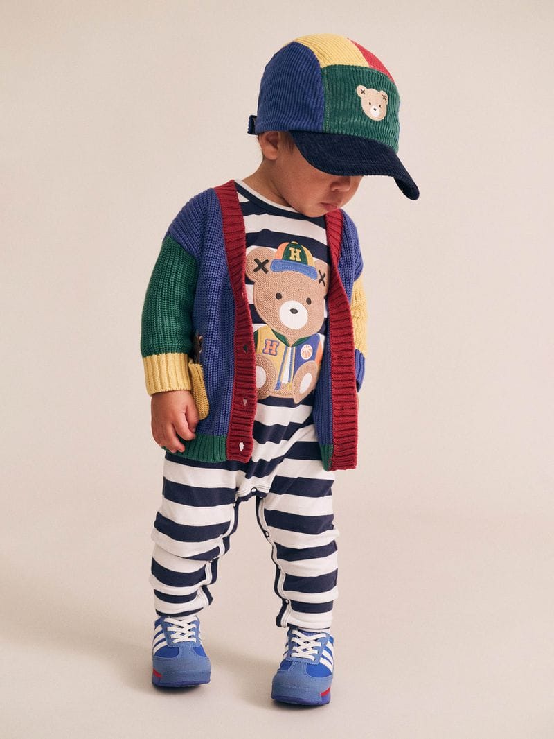 Huxbaby Girls Jumper Colourblock Varsity Hux Cardi