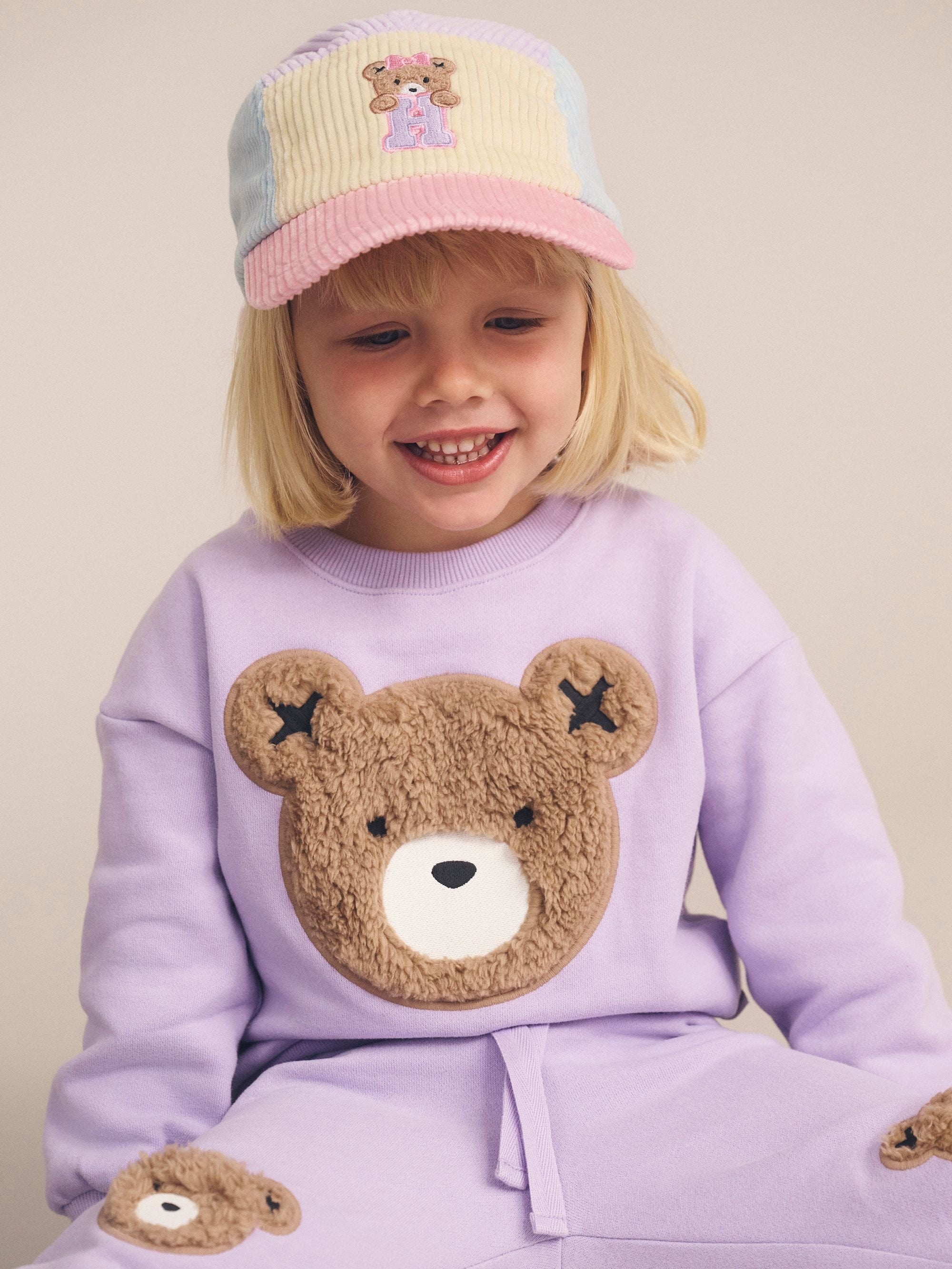 Huxbaby Girls Jumper Orchid Furry Huxbear Sweatshirt