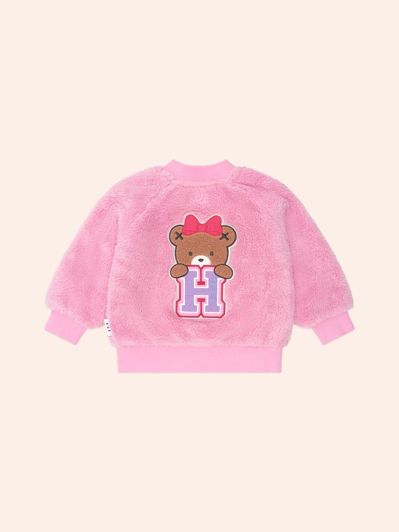 Huxbaby Girls Jumper Varsity Huxette Fur Jacket