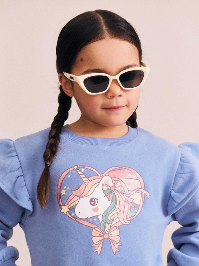 Huxbaby Girls Jumper Whimsical Unicorn Sweatshirt