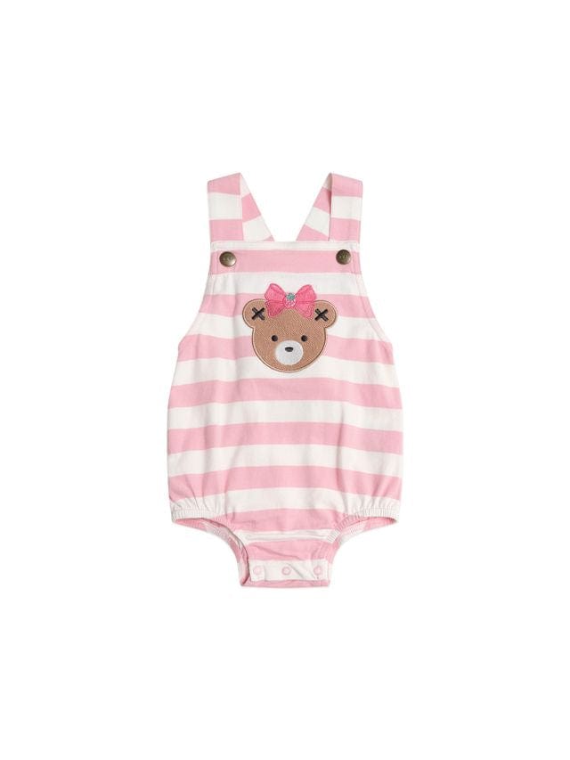 Huxbaby Girls Onesie 0-3M Strawberry Stripe Playsuit