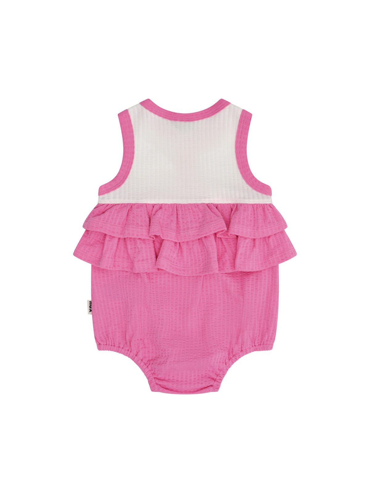 Huxbaby Girls Onesie Berry Sweet Seersucker Romper