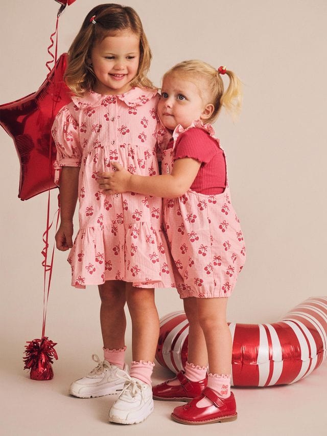 Huxbaby Girls Onesie Cherry Pie Frilly Playsuit