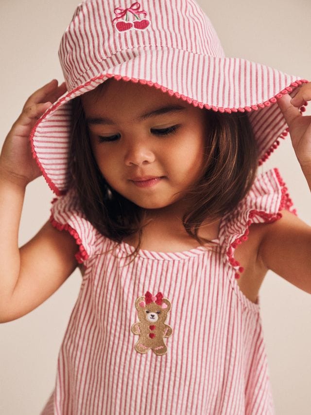 Huxbaby Girls Onesie Gingerbread Frill Playsuit