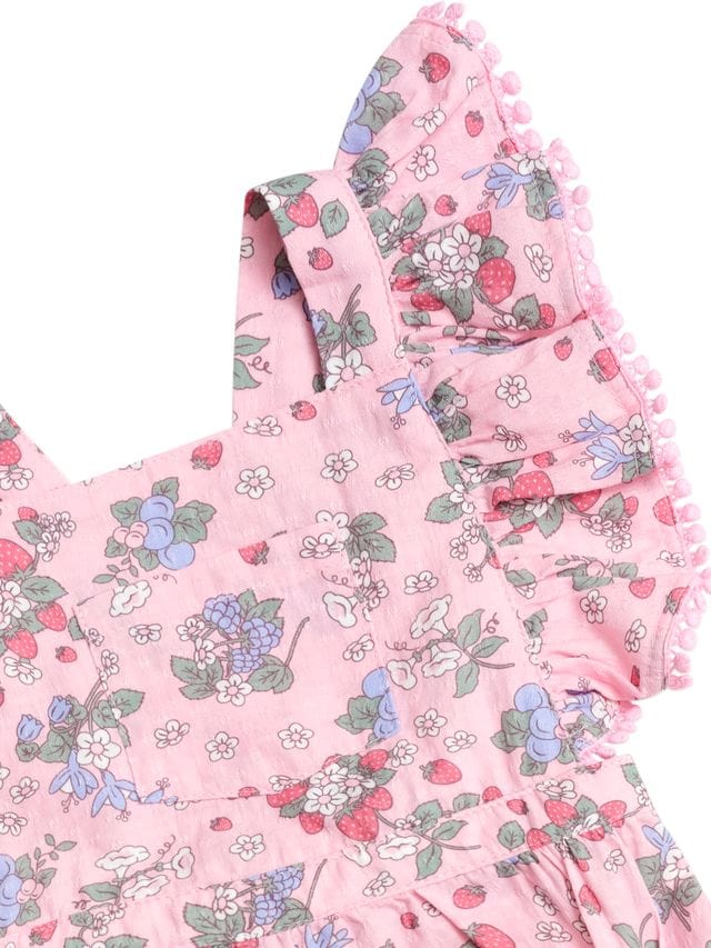 Huxbaby Girls Onesie Strawberry Garden Playsuit