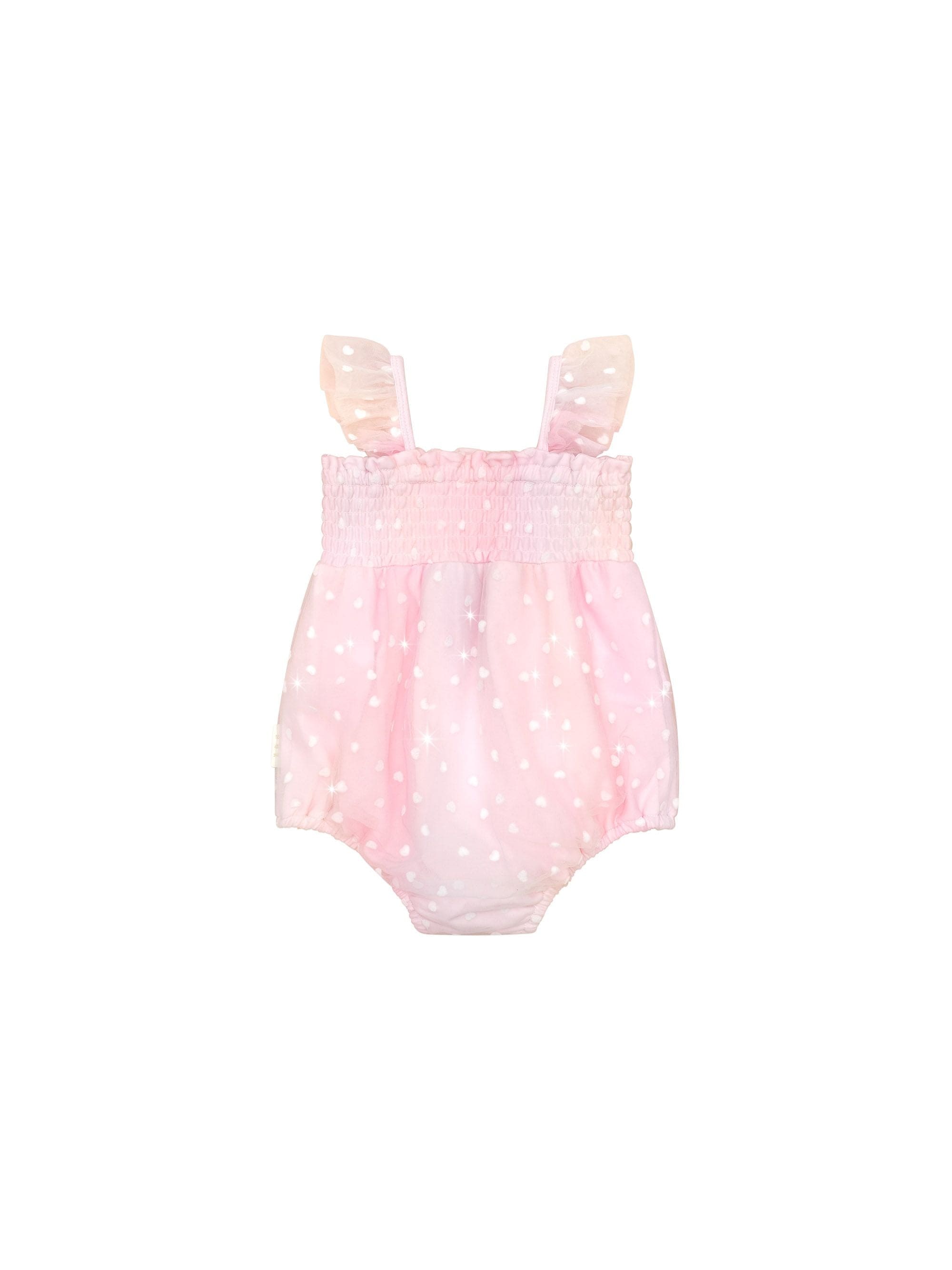 Huxbaby Girls Onesie Sweetheart Frill Tulle Playsuit