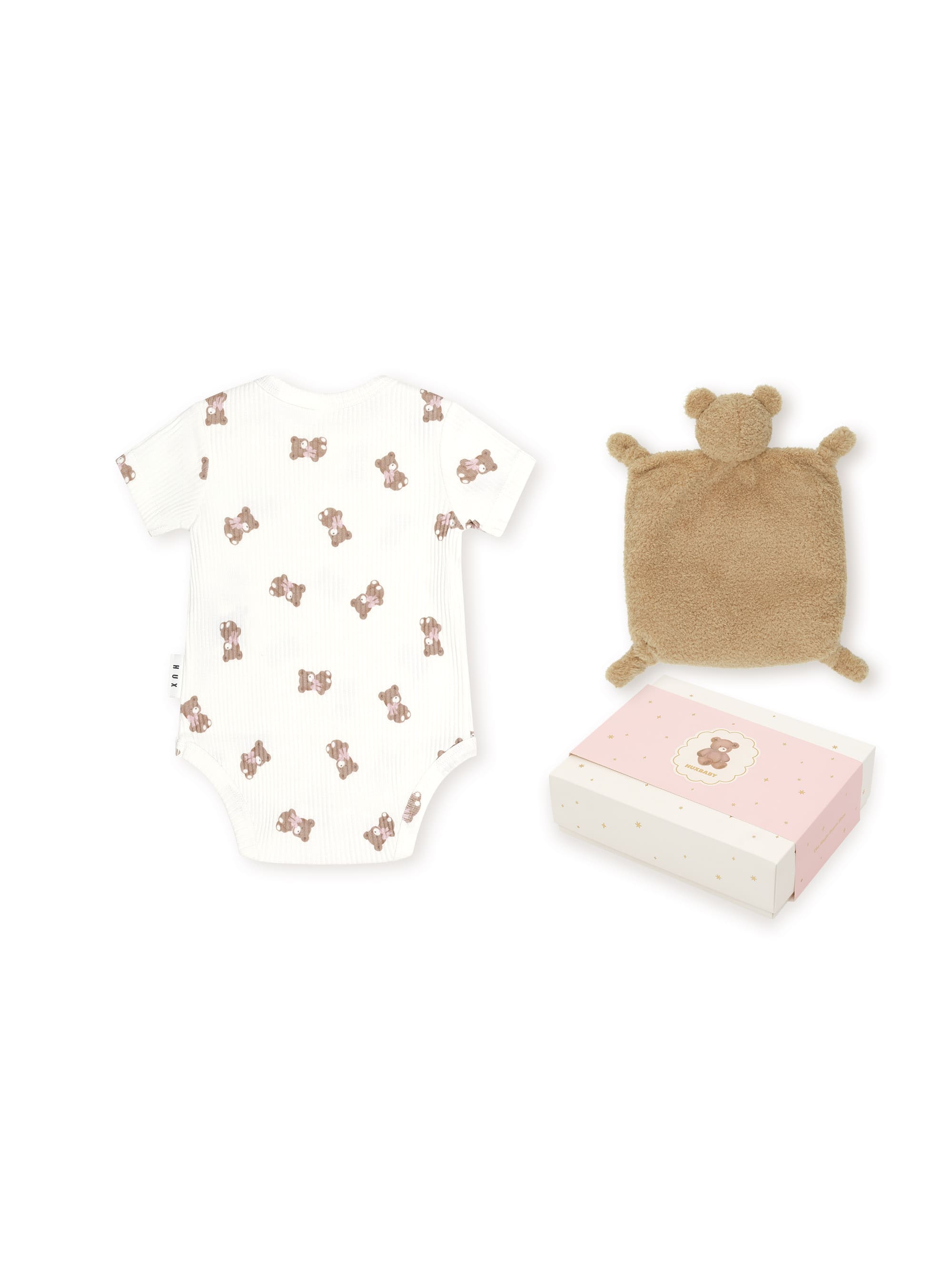 Huxbaby Girls Onesie Tumbling Bow Huxette 2pc Box Set