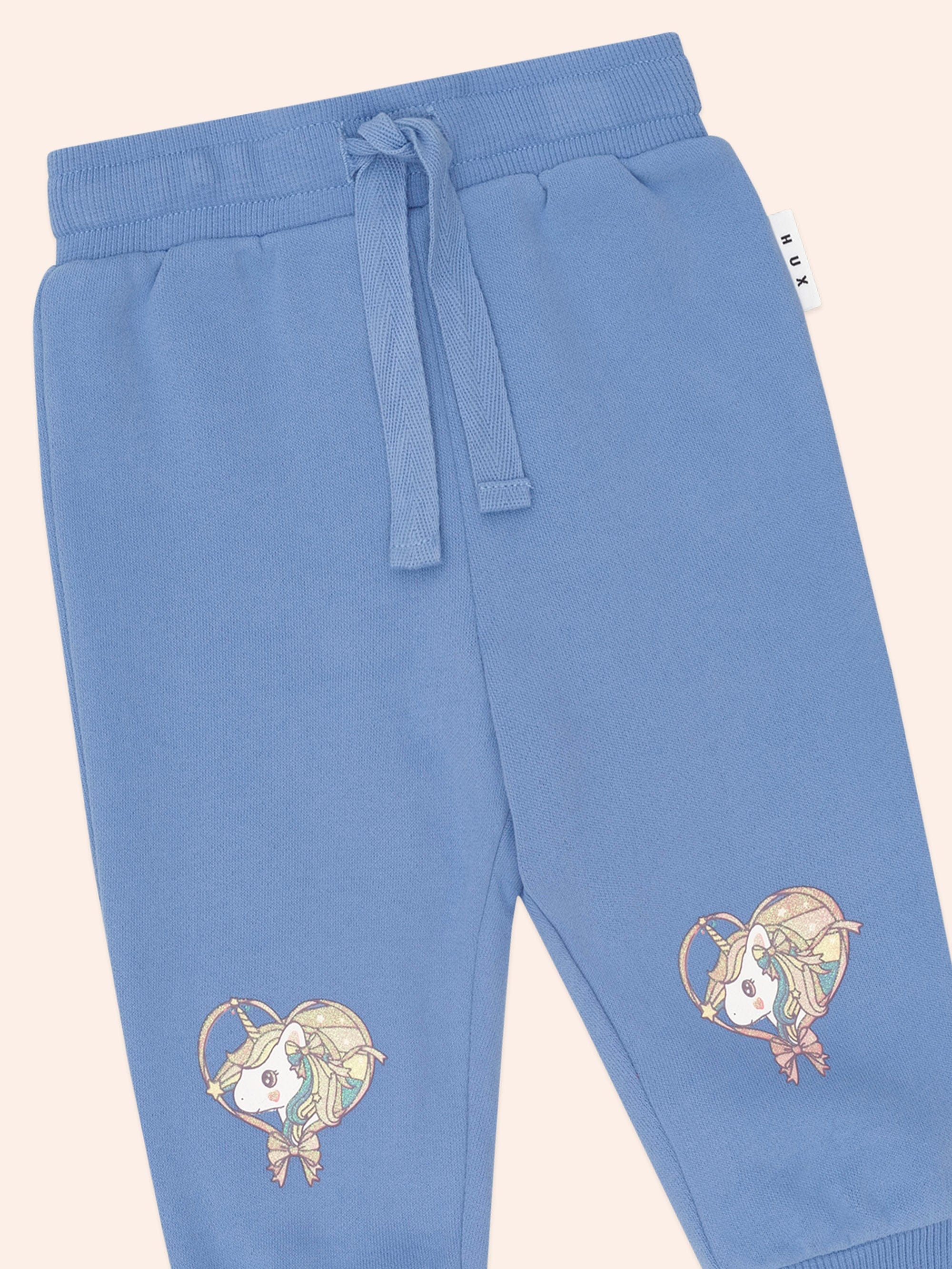 Huxbaby Girls Pant Whimsical Unicorn Trackpant