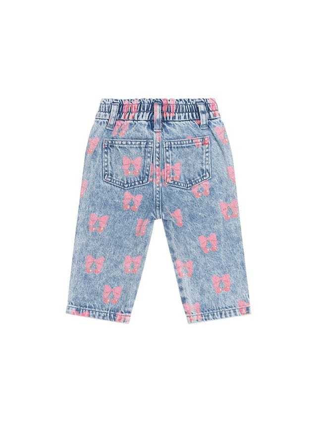 Huxbaby Girls Pants Dreamy Denim Cherry Paperbag Pant