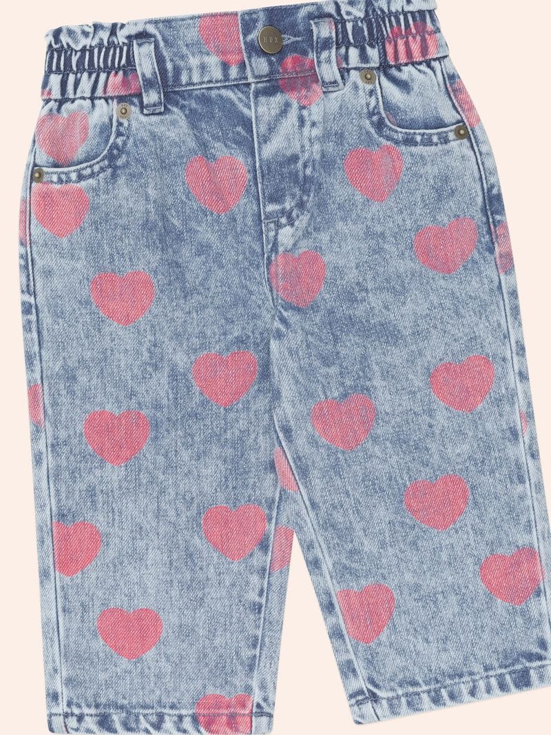 Huxbaby Girls Pants Dreamy Denim Hearts Jeans