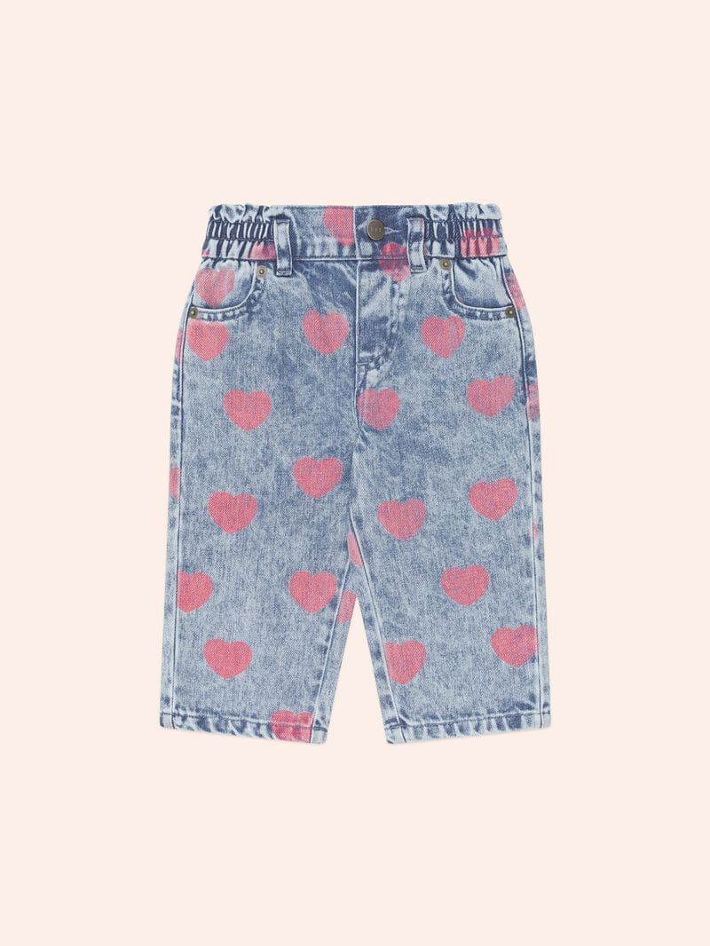 Huxbaby Girls Pants Dreamy Denim Hearts Jeans