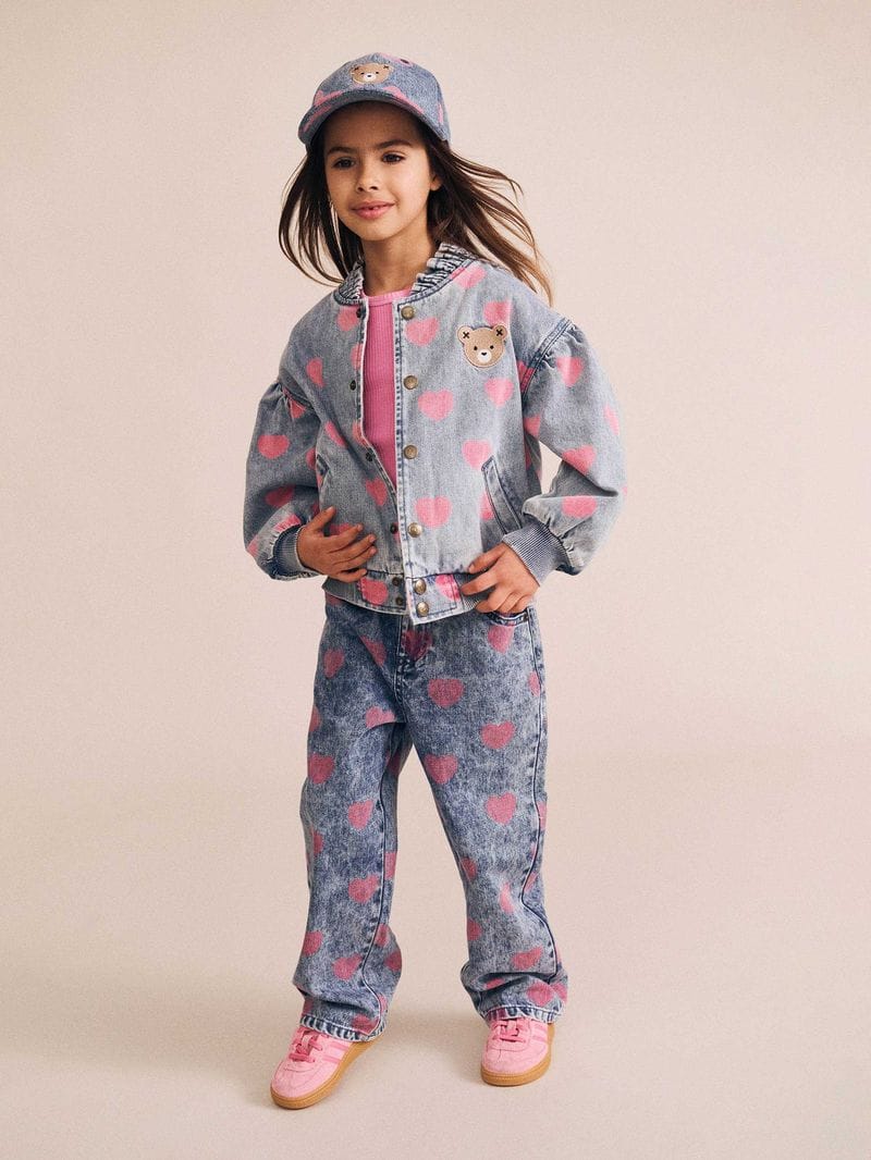 Huxbaby Girls Pants Dreamy Denim Hearts Jeans