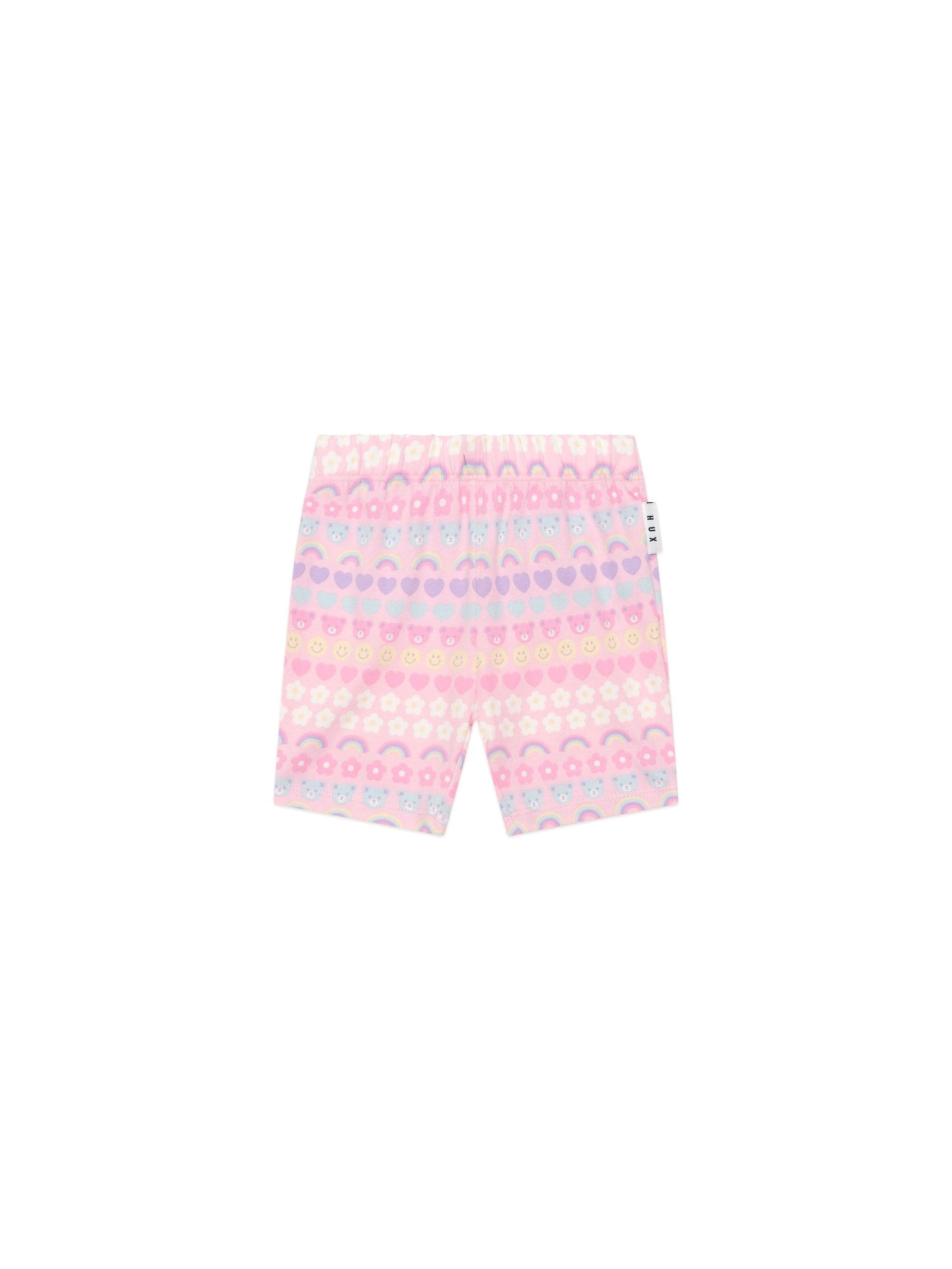 Huxbaby Girls Pants Emoji Rainbow Bike Short