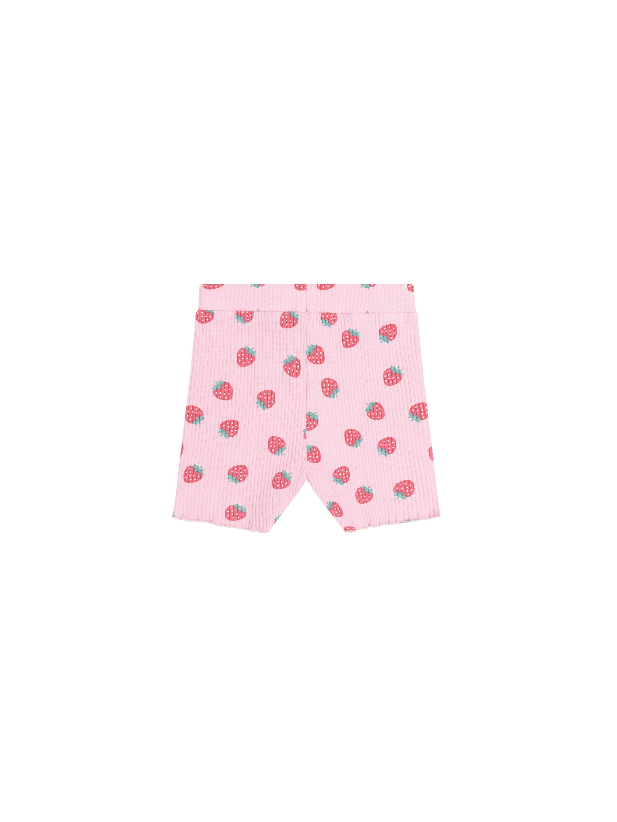 Huxbaby Girls Pants Strawberry Print Rib Bike Short