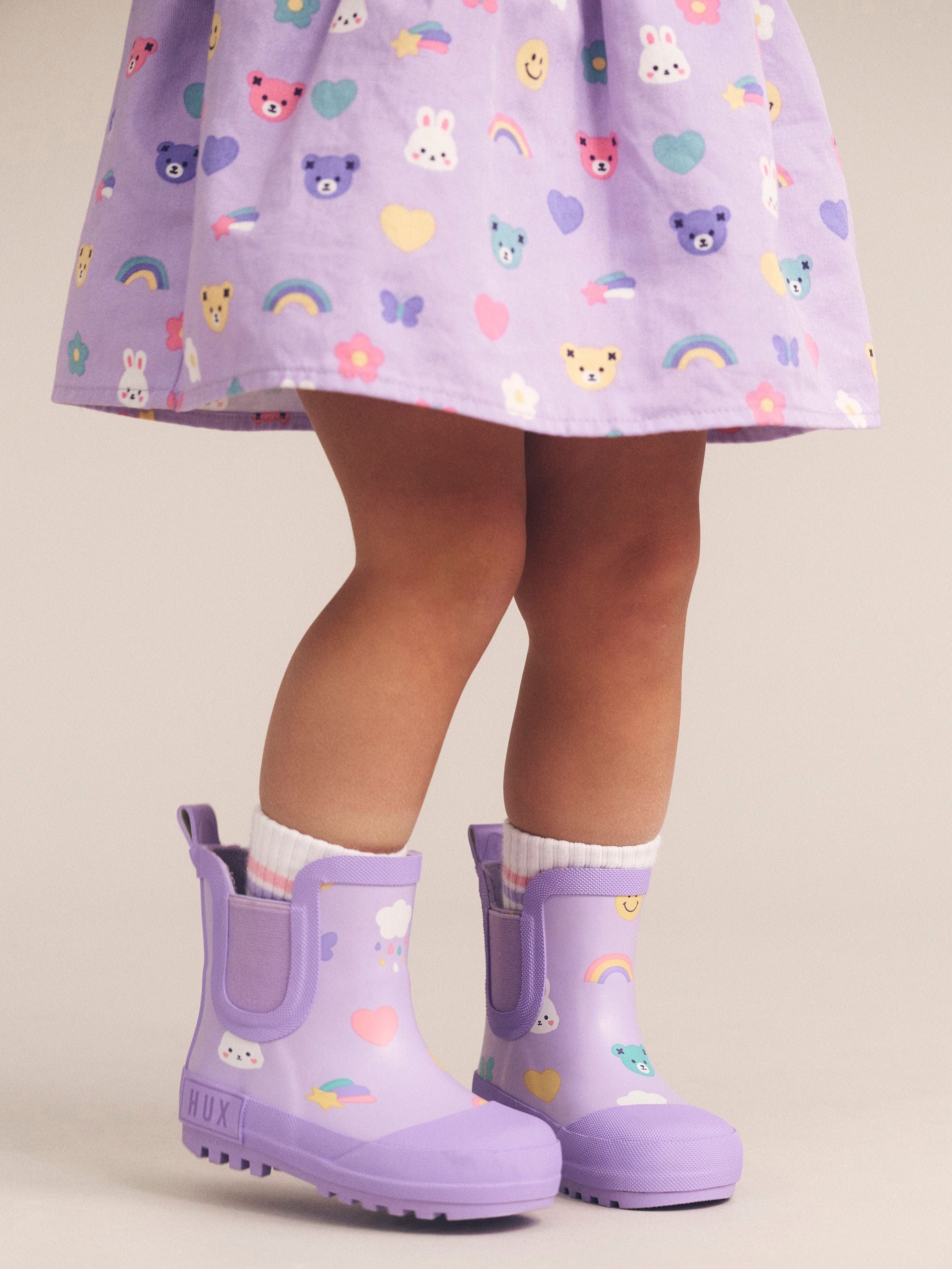 Huxbaby Girls Shoes Hux Emoji Rainboot