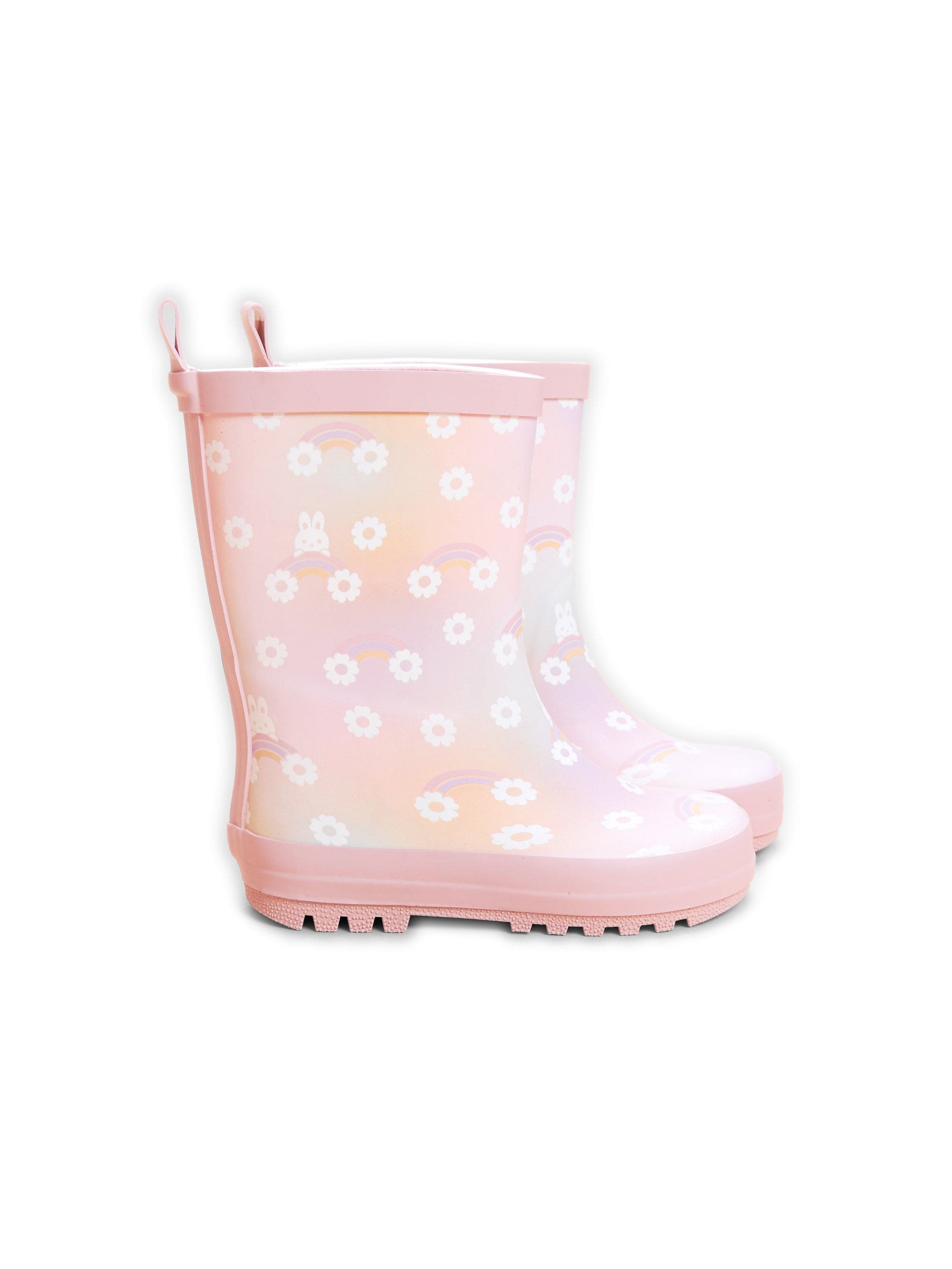 Huxbaby Girls Shoes Rainbow Bunny Rain Boots