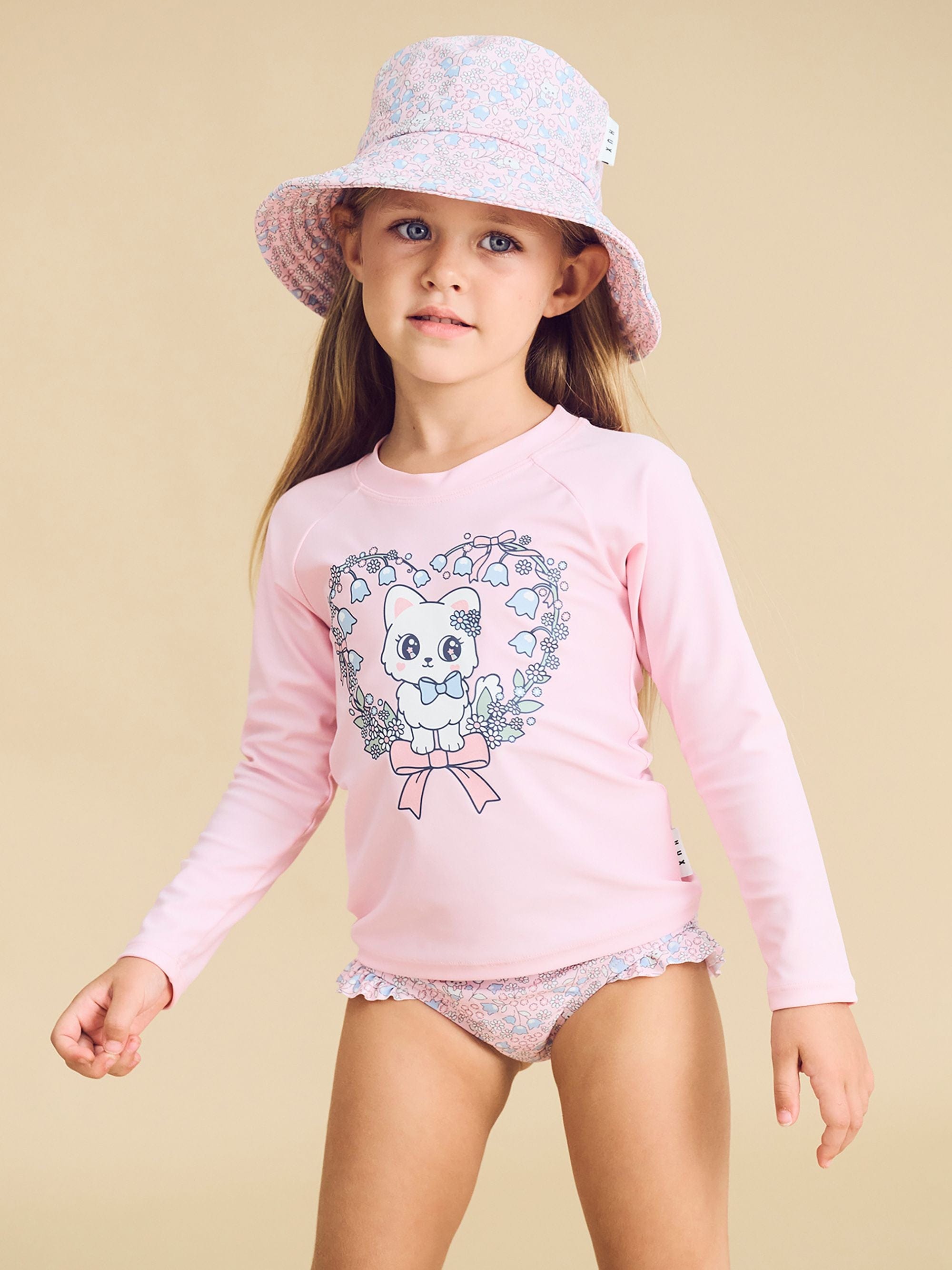 Huxbaby Girls Swimwear Meow Meow Swim Set