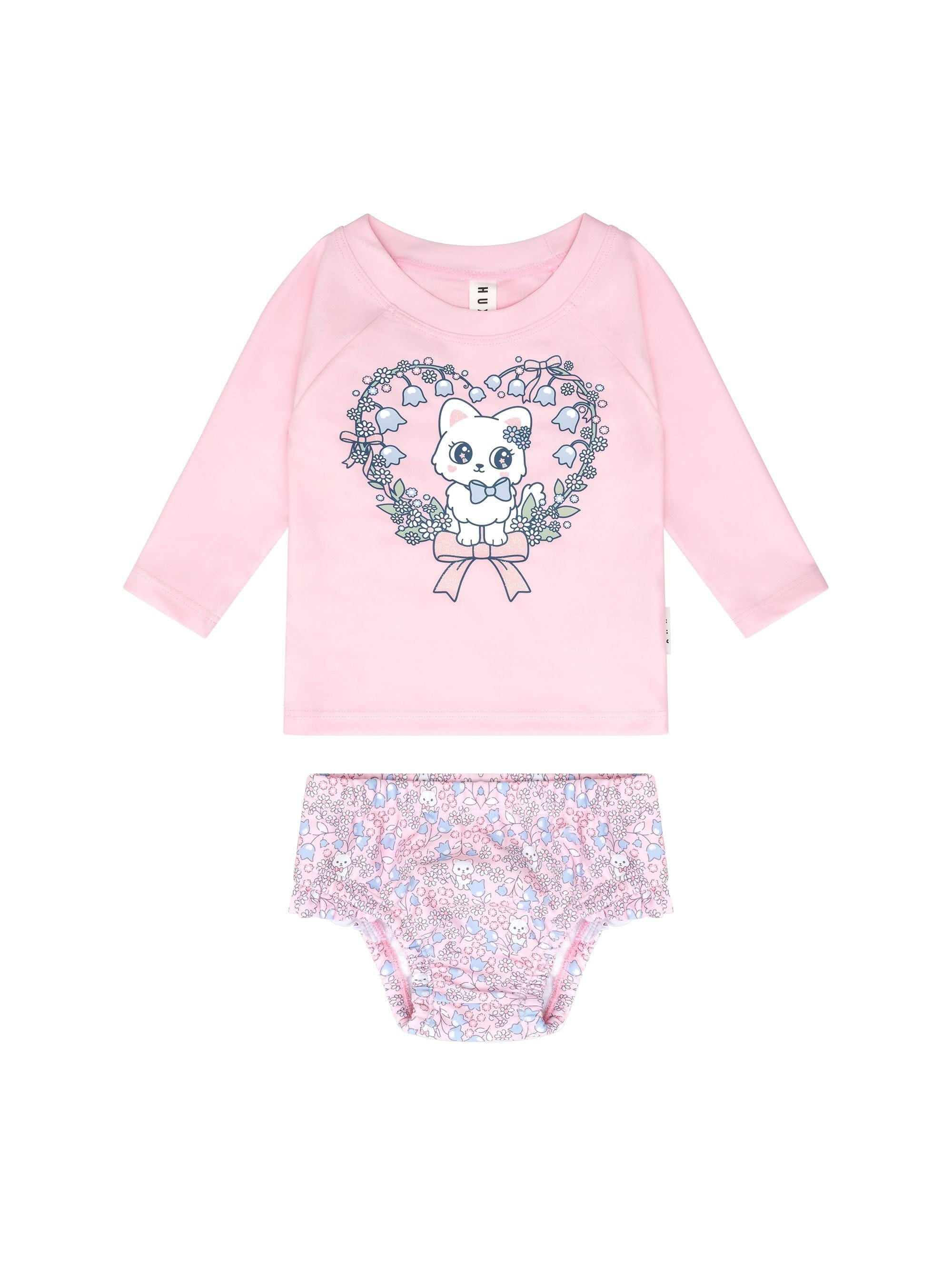 Huxbaby Girls Swimwear Meow Meow Swim Set