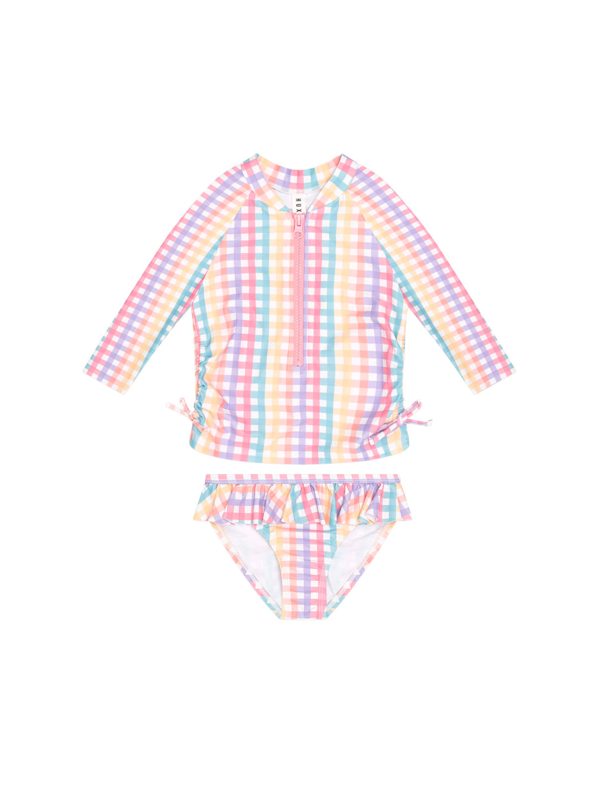 Huxbaby Girls Swimwear Rainbow Check 2pc Swim Set