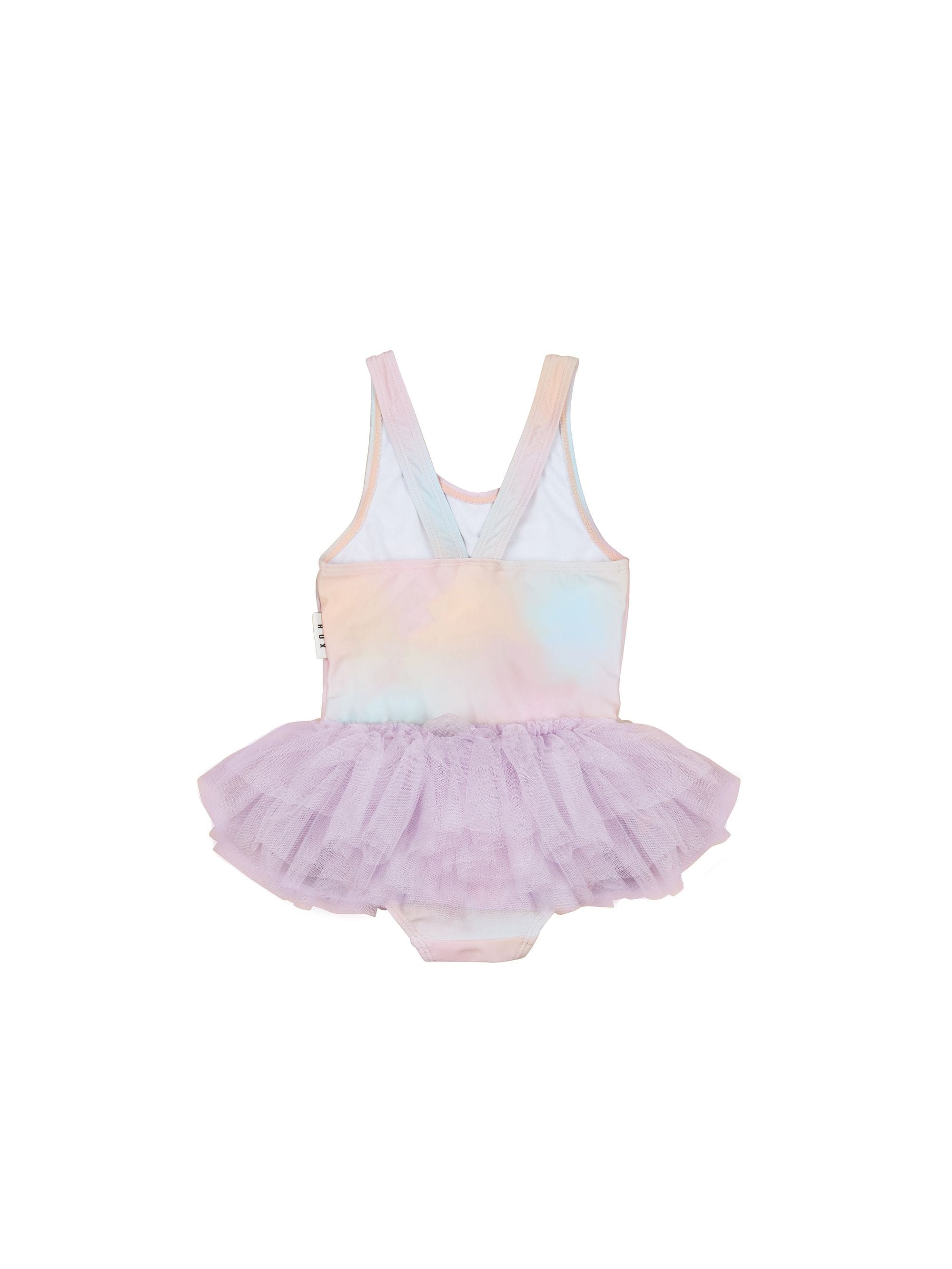 Huxbaby Girls Swimwear Rainbow Swirl Glittercorn Ballet Swimsuit
