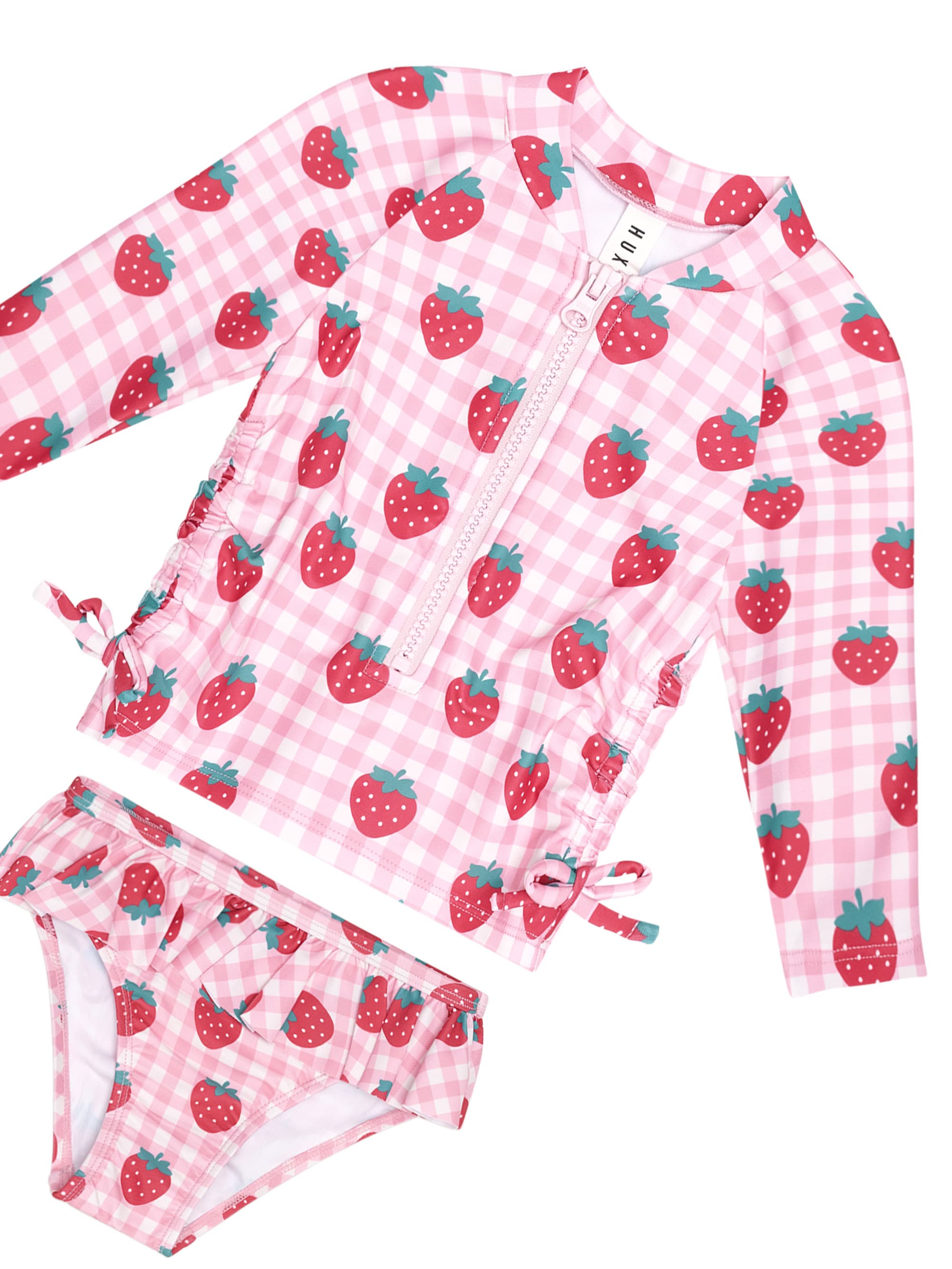Huxbaby Girls Swimwear Strawberry Check 2pc Swim Set