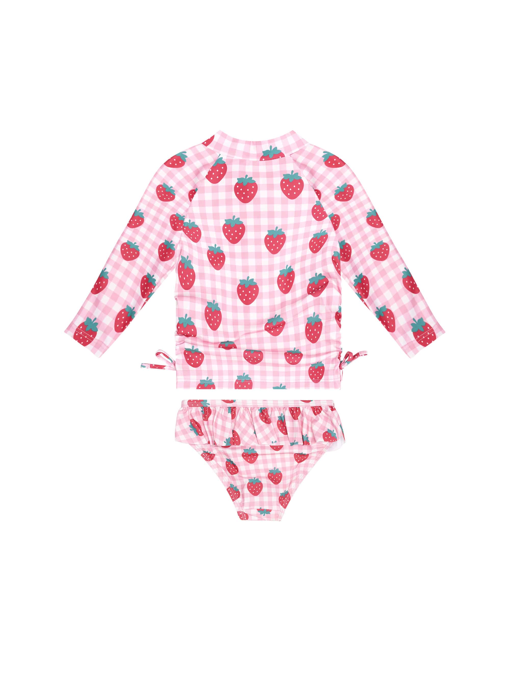 Huxbaby Girls Swimwear Strawberry Check 2pc Swim Set