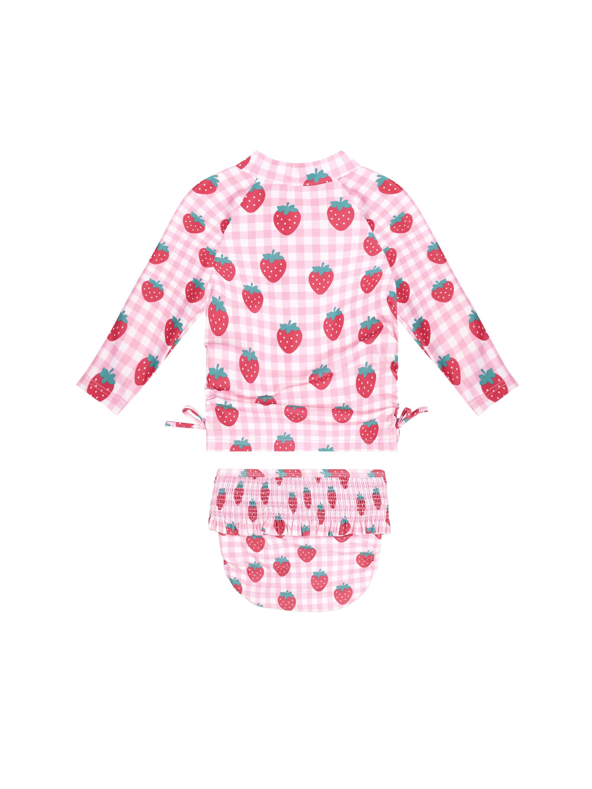 Huxbaby Girls Swimwear Strawberry Check 2pc Swim Set