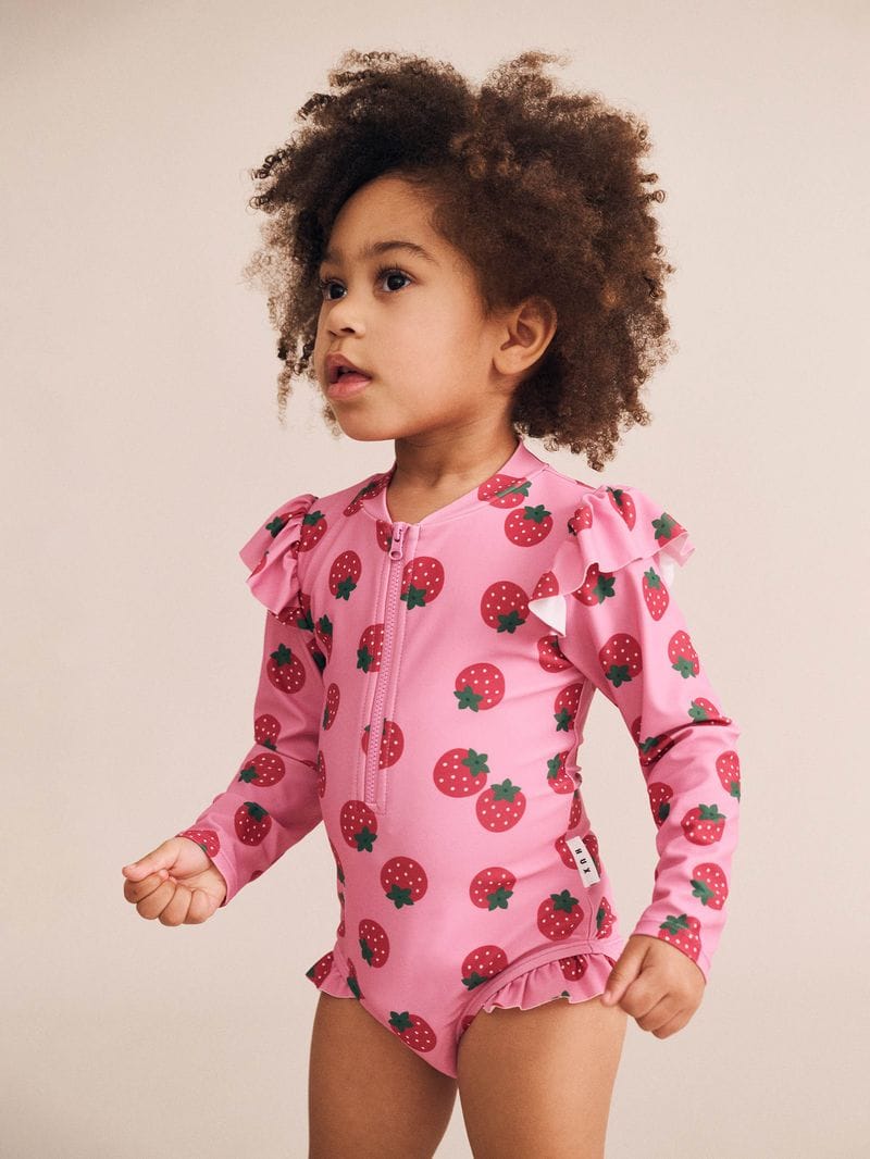 Huxbaby Girls Swimwear Strawberry Fields Forever Swimsuit