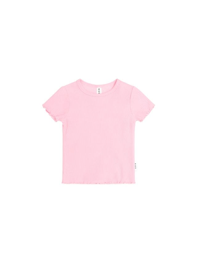Huxbaby Girls Tee 1Y Strawberry Creme Rib Tee