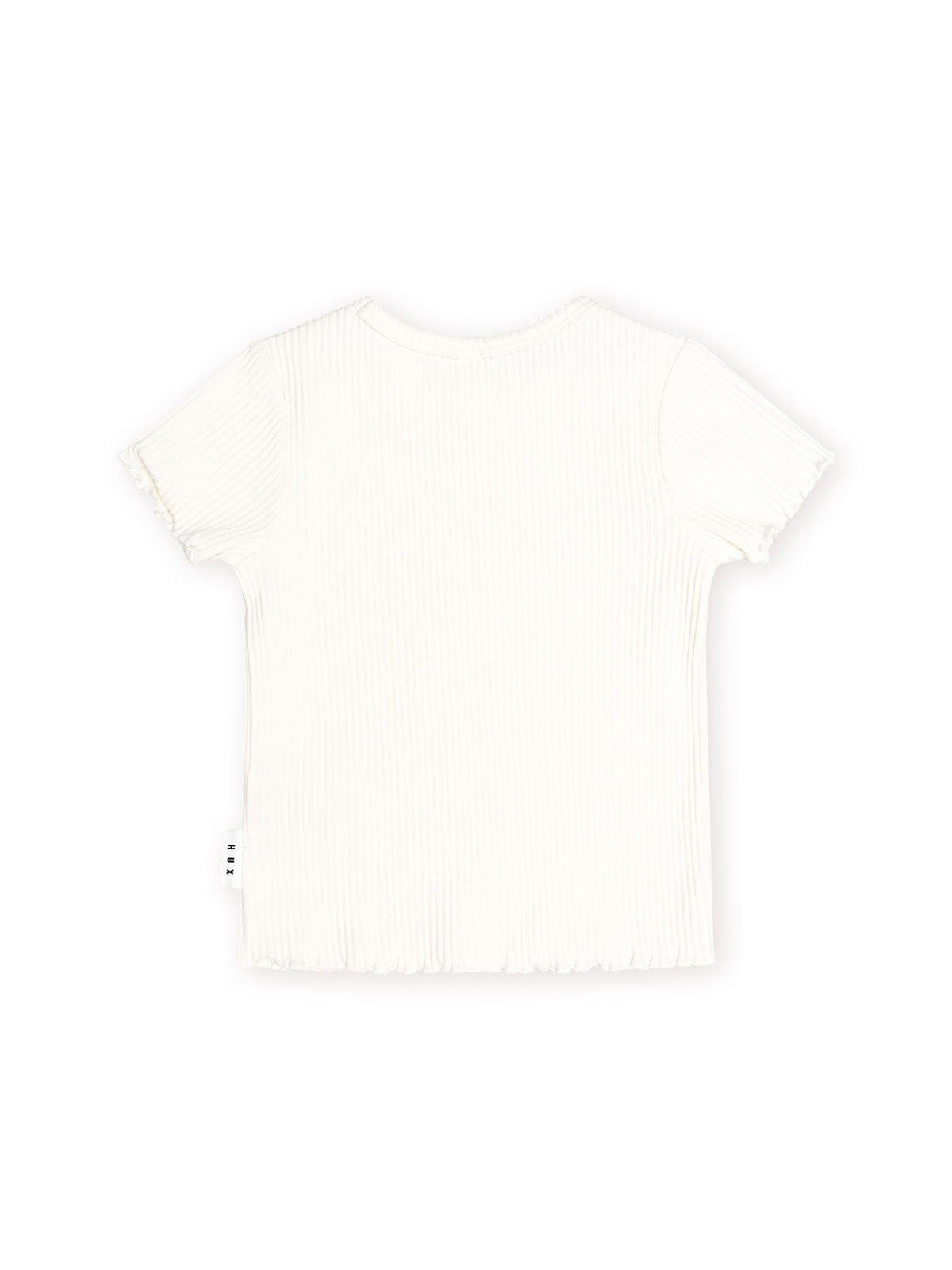 Huxbaby Girls Tee Almond Milk Rib Tee