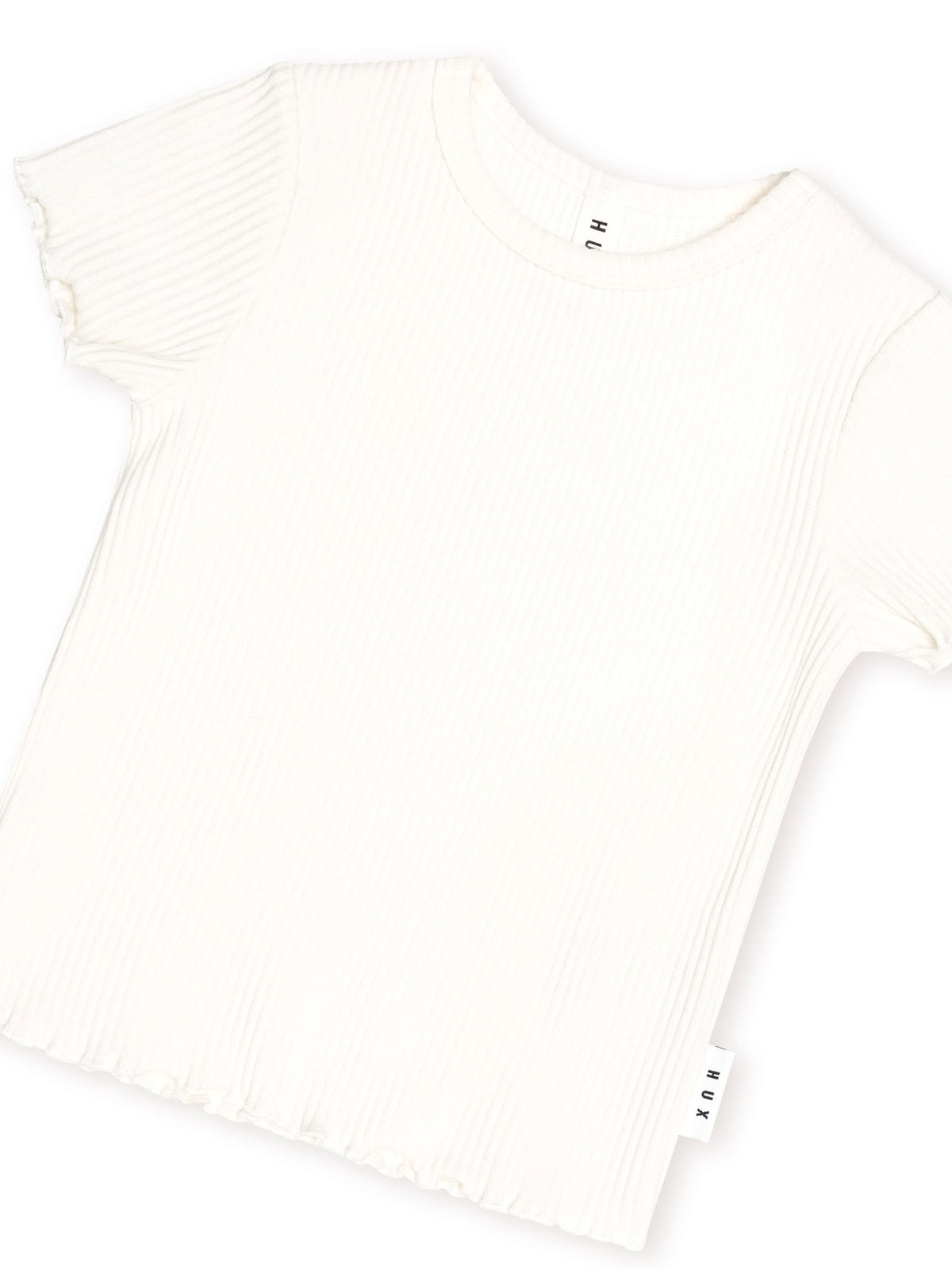 Huxbaby Girls Tee Almond Milk Rib Tee