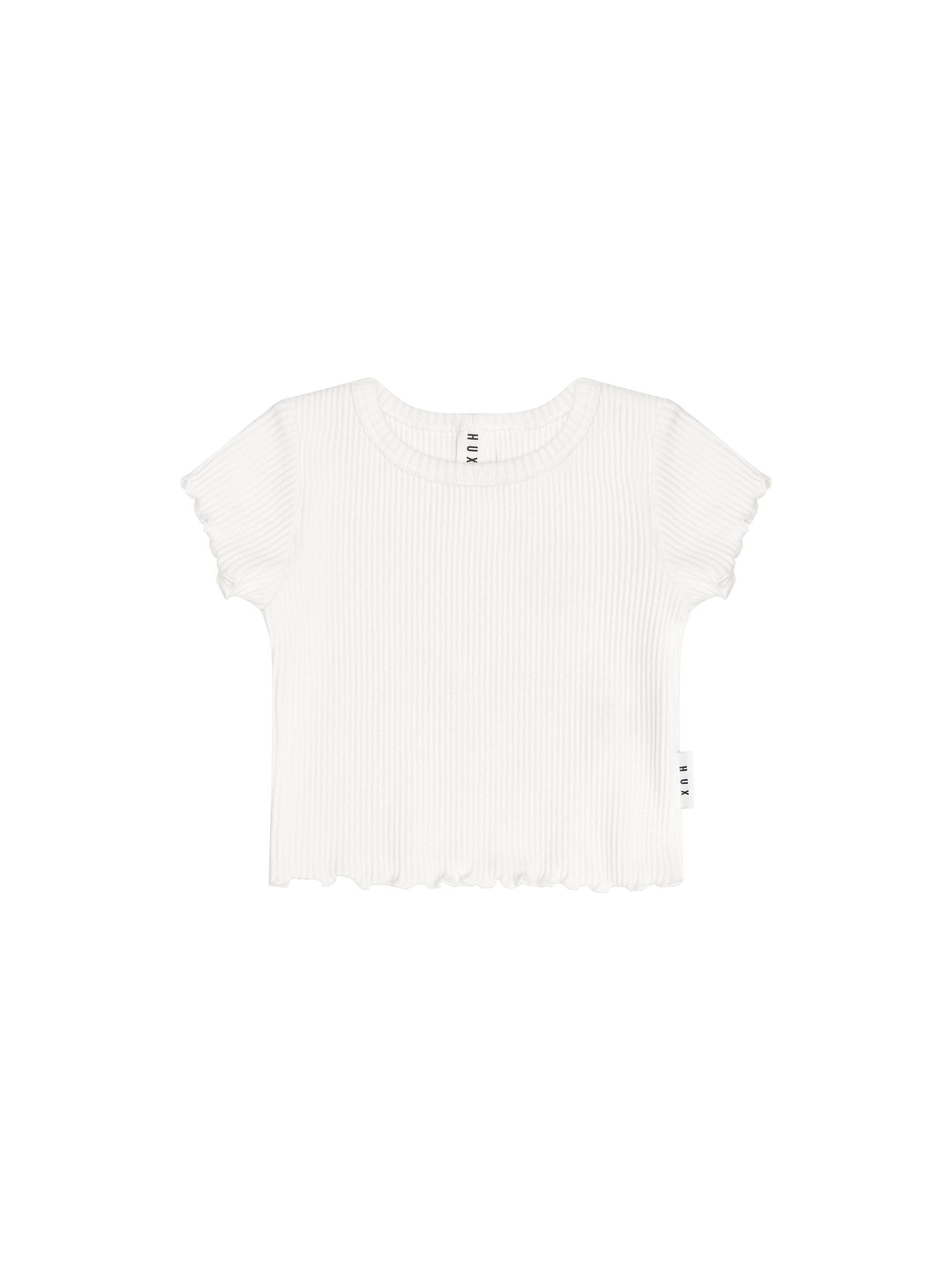 Huxbaby Girls Tee Almond Milk Rib Tee