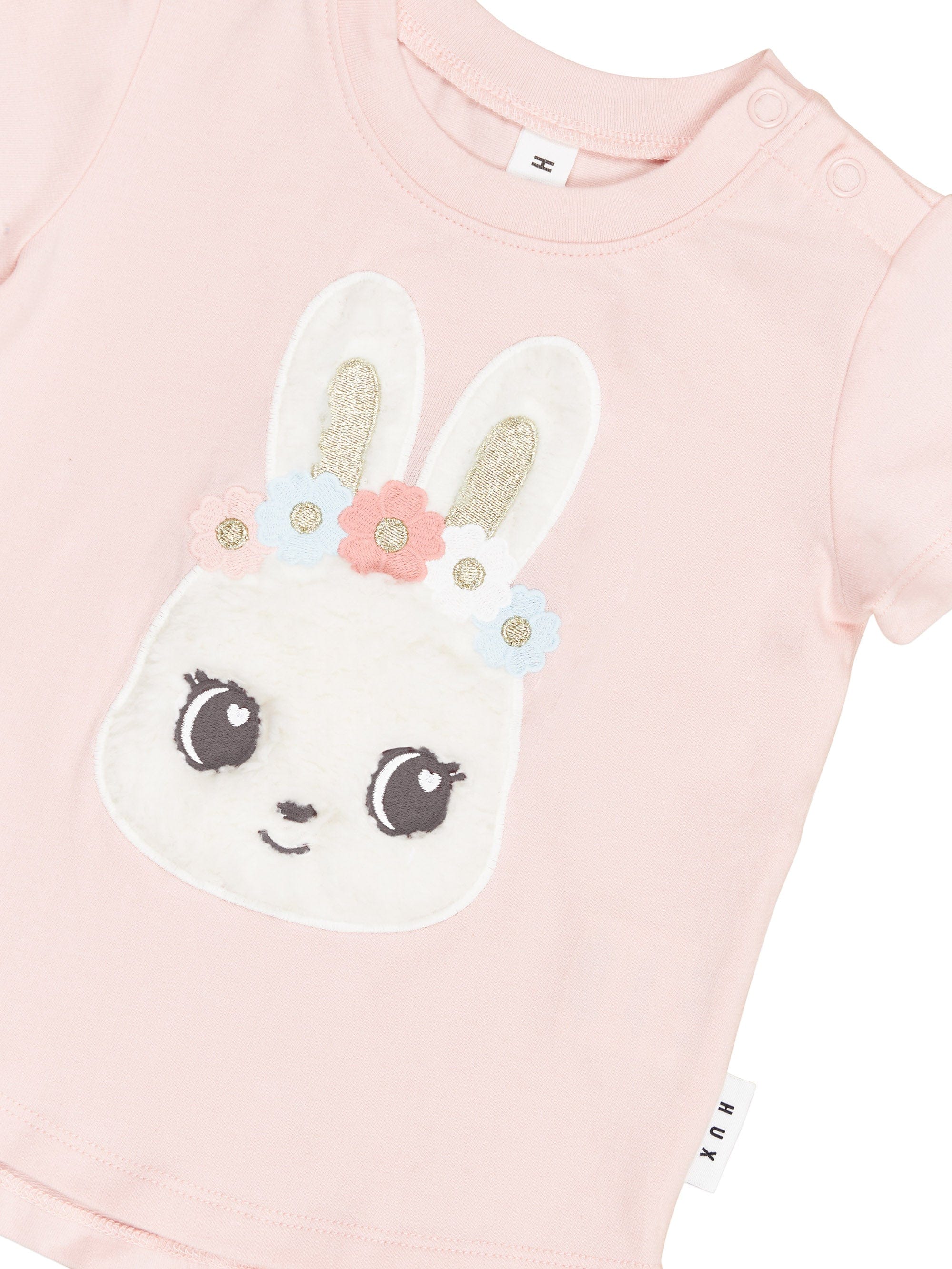 Huxbaby Girls Tee Blossom Fur Bunny T-Shirt