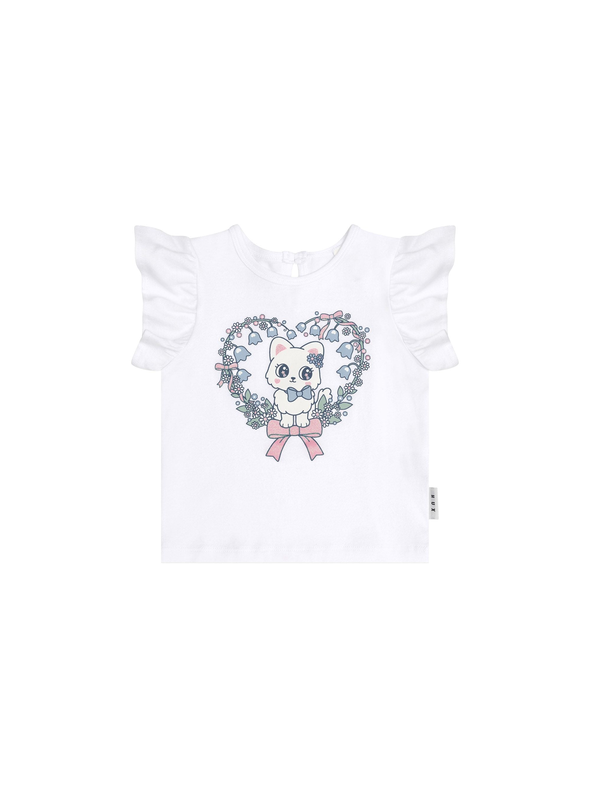 Huxbaby Girls Tee Meow Meow T-Shirt