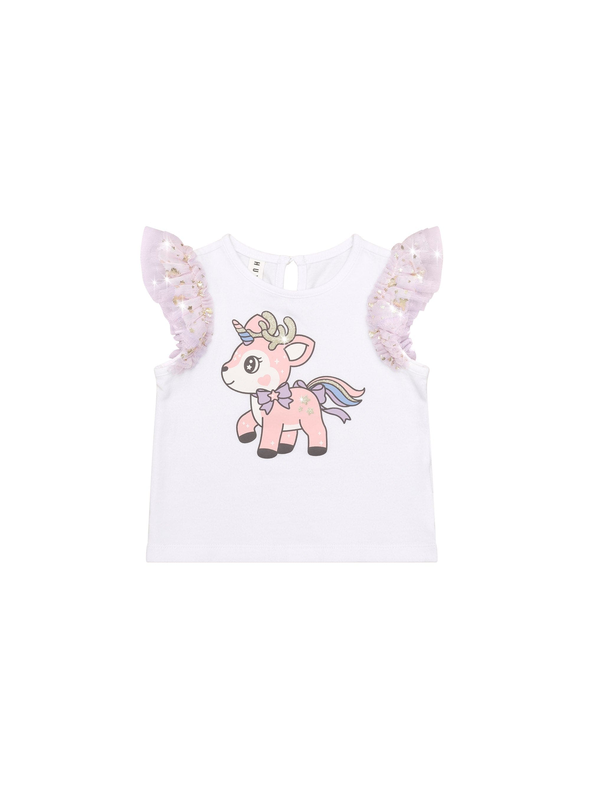 Huxbaby Girls Tee Reindeer Tulle T-Shirt