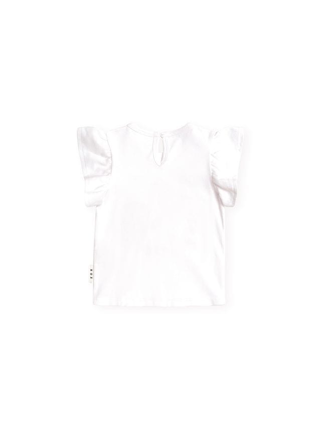 Huxbaby Girls Tee Strawberry Bow Frill Tee