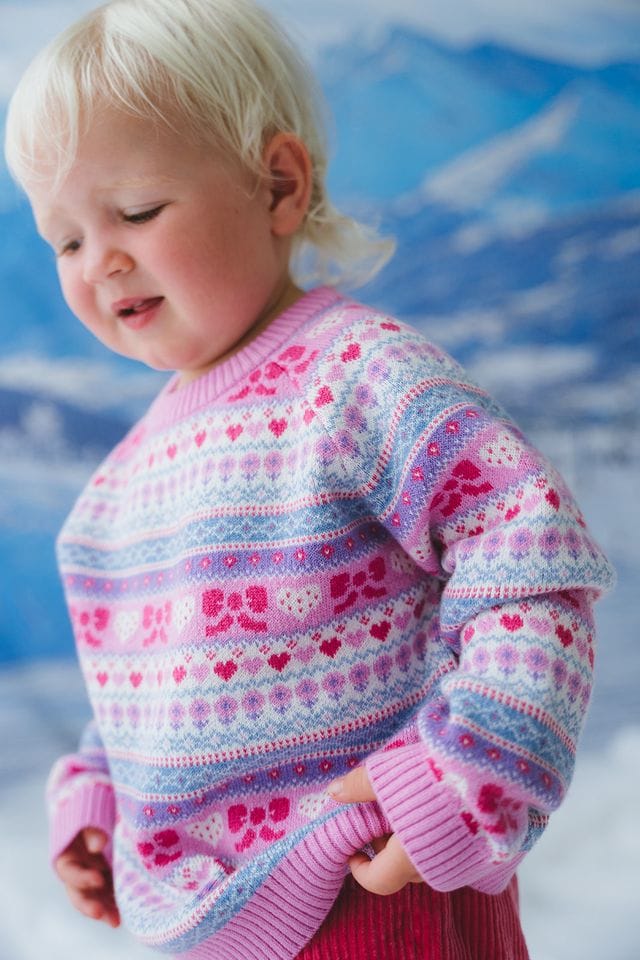Huxbaby Girls Top 6-12M Apres Ski Farisle Pullover