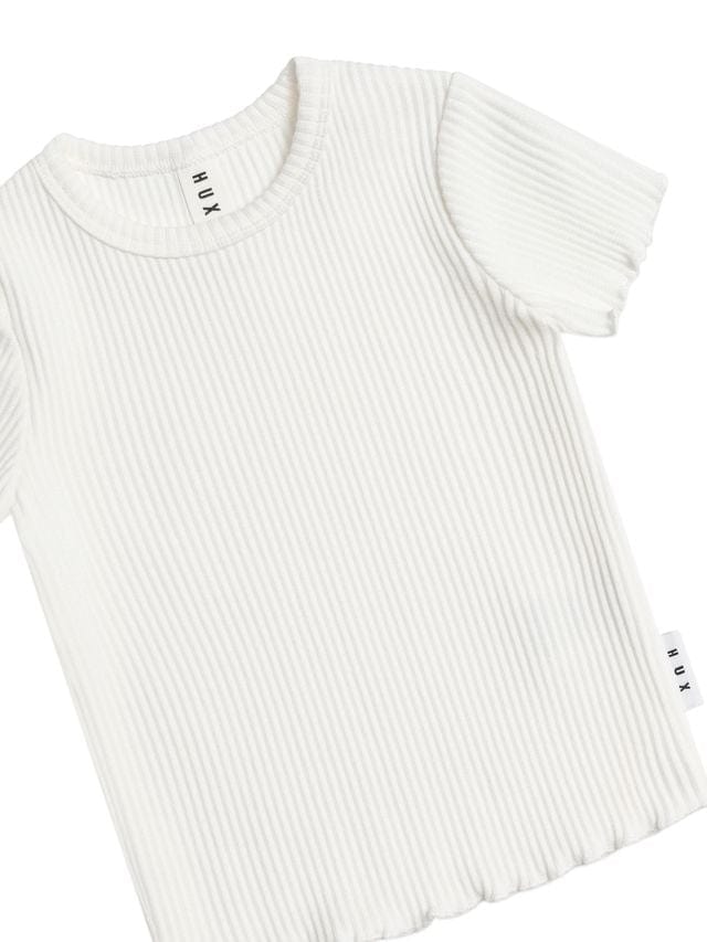 Huxbaby Girls Top Almond Milk Rib Tee