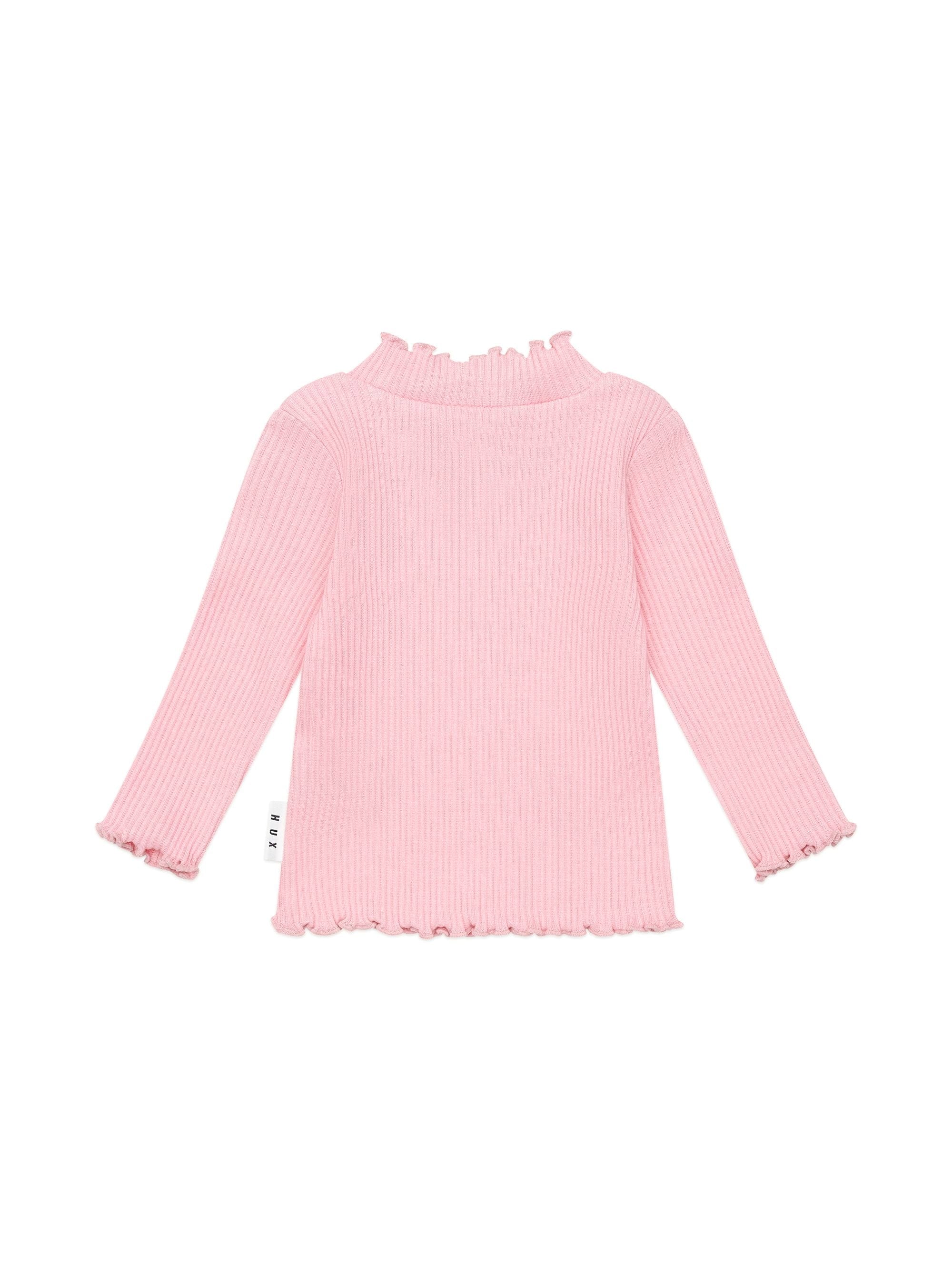 Huxbaby Girls Top Blush Rib Skivvy