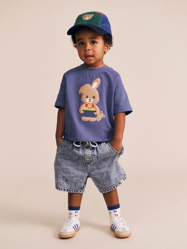 Huxbaby Girls Top Colour Block Bunny Tee