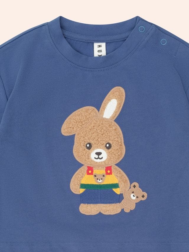 Huxbaby Girls Top Colour Block Bunny Tee