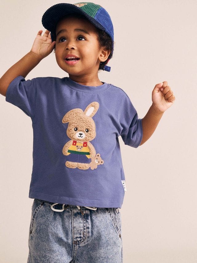 Huxbaby Girls Top Colour Block Bunny Tee