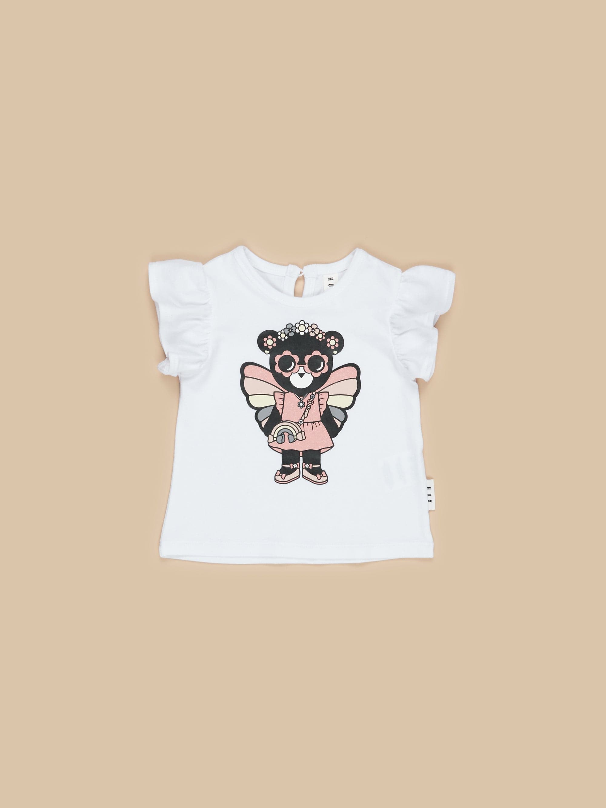 Huxbaby Girls Top Fairy Bear Frill T-Shirt