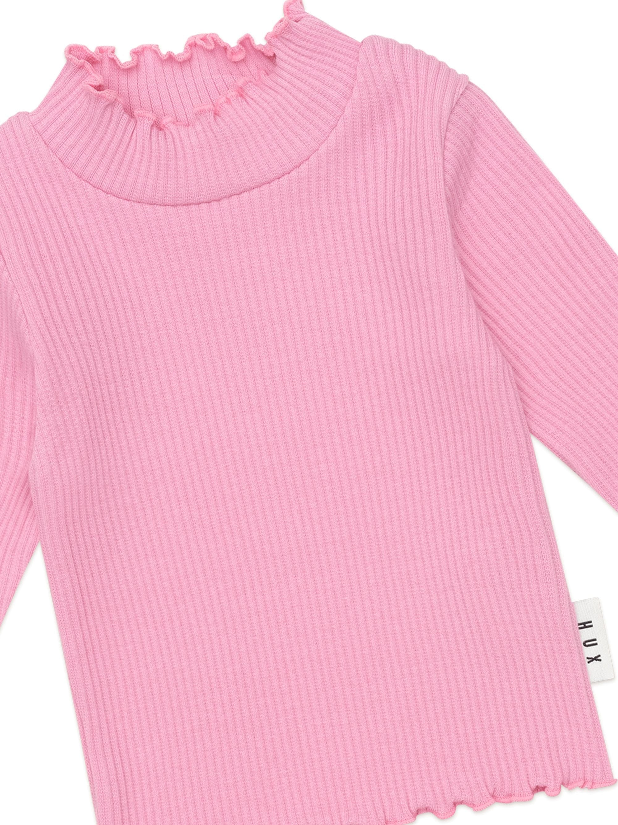 Huxbaby Girls Top Peony Rib Skivvy