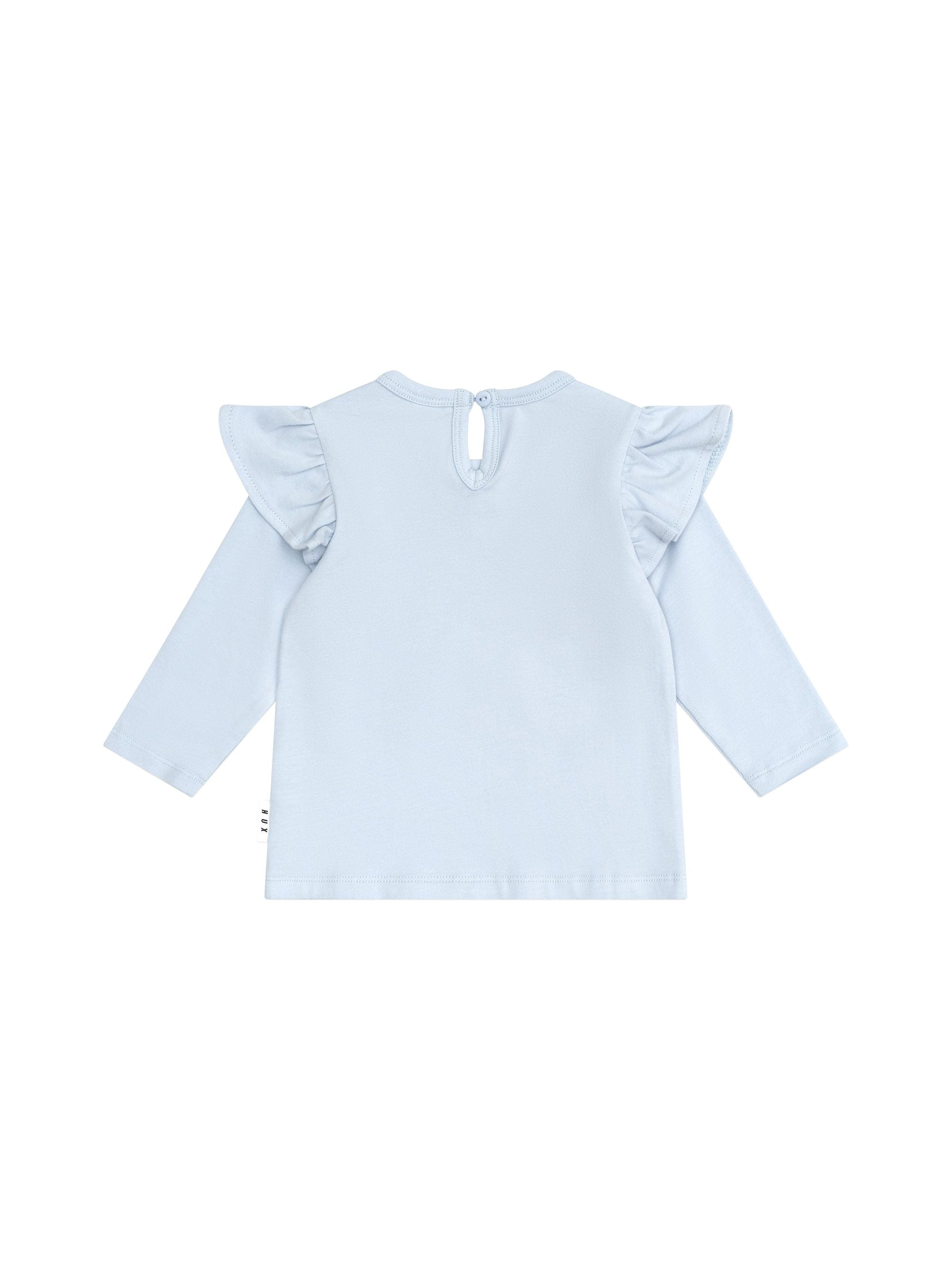 Huxbaby Girls Top Rainbow Unicorn Frill Top